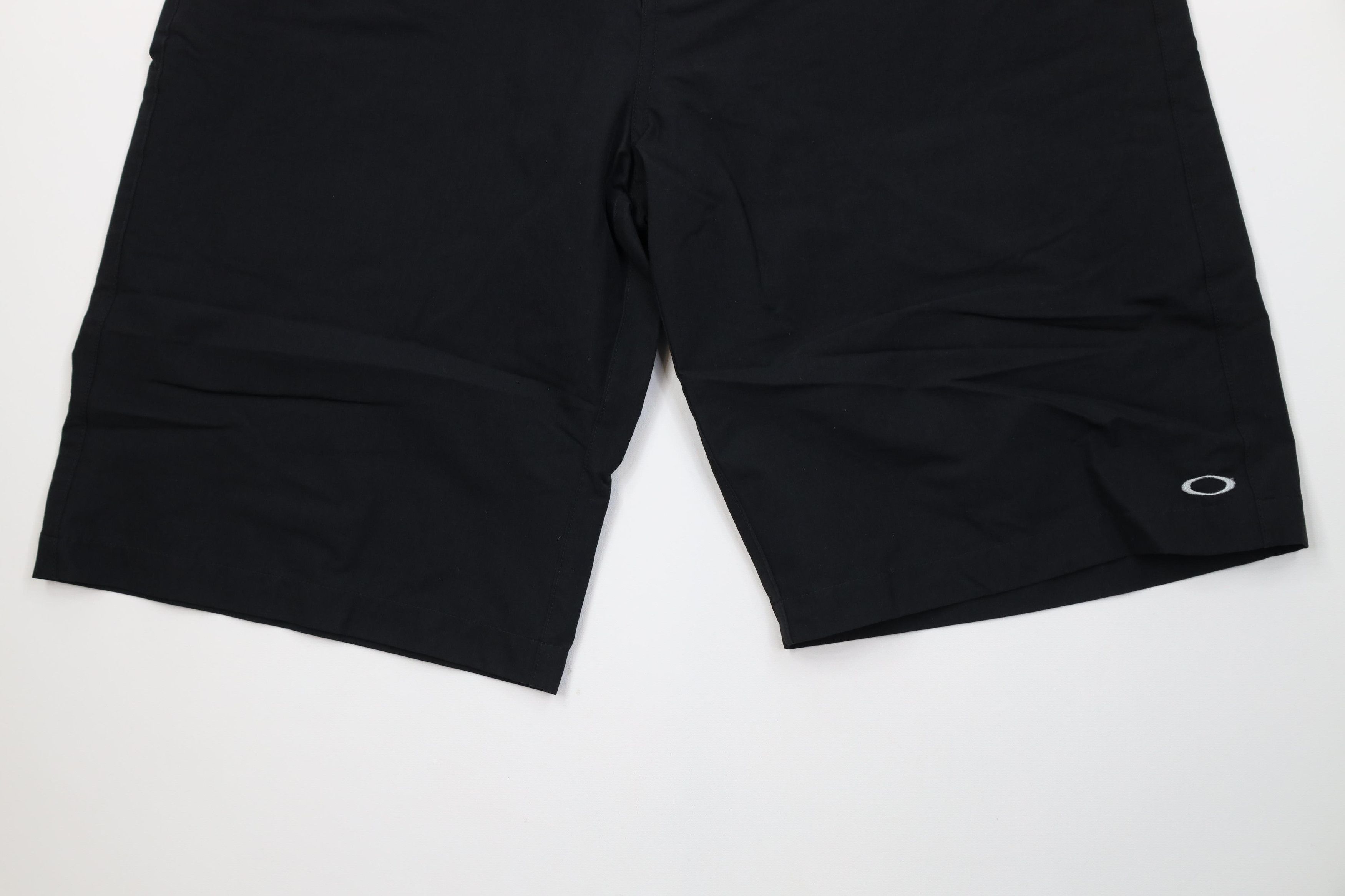 Oakley Vintage Y2K Oakley O Logo Baggy Fit Moto Shorts Black Size US 38 / EU 54 - 4 Thumbnail