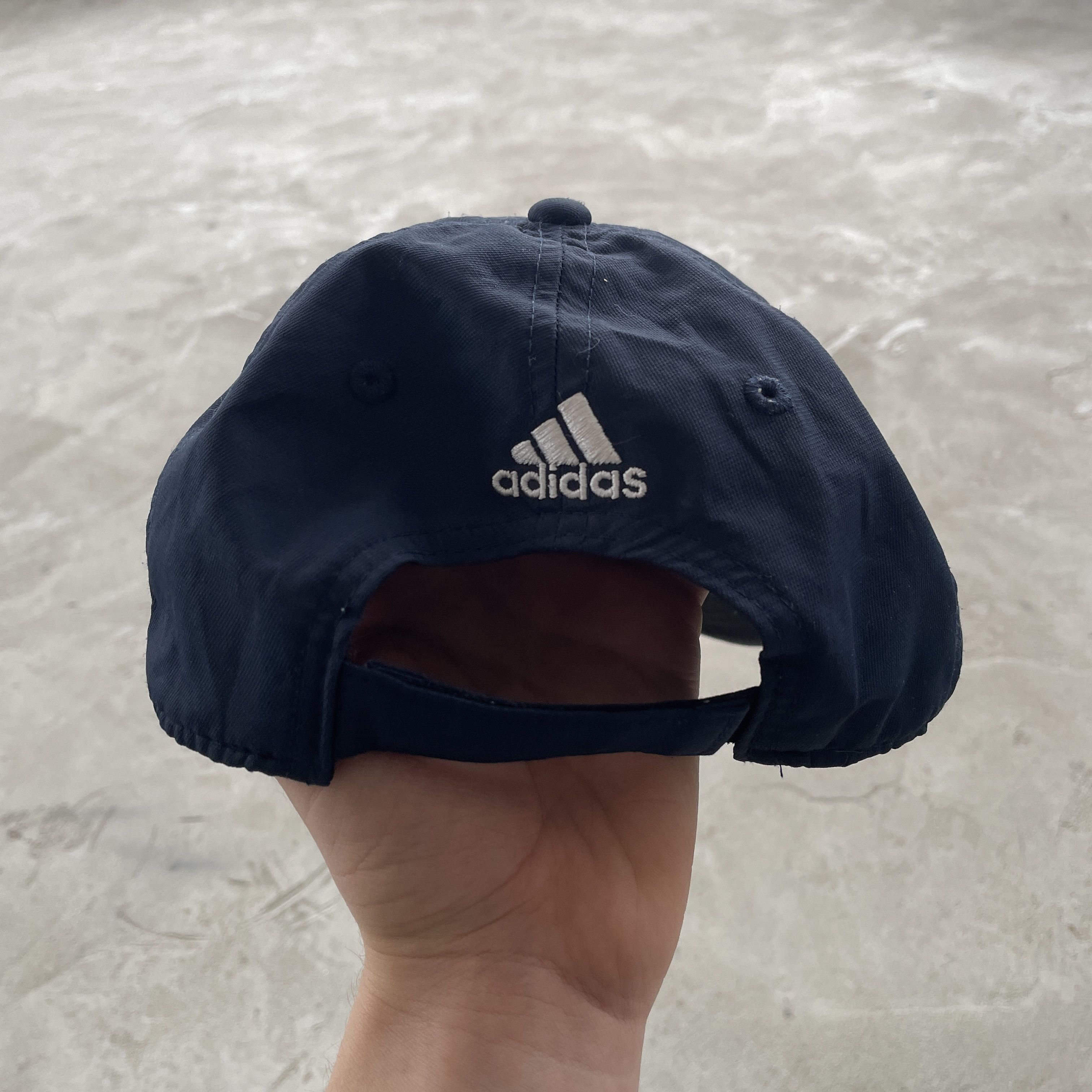 Adidas Vintage Adidas Golf Hat Navy Blue Nylon Performance Cap Tag Size ONE SIZE - 3 Thumbnail