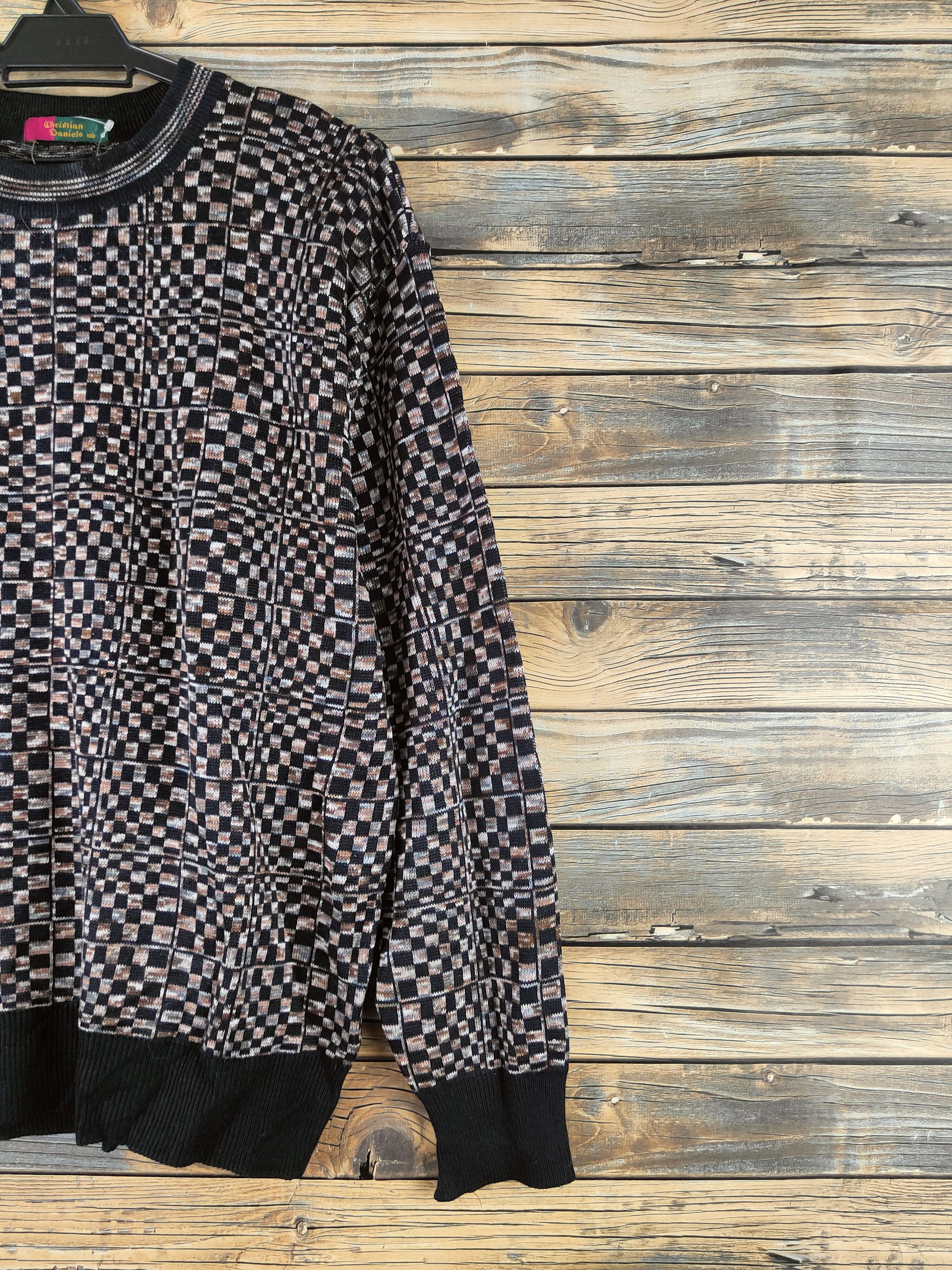 Christian Daniel DL Christian Daniel Black Brown Knitwear Sweatshirts #46-577 Size US L / EU 52-54 / 3 - 5 Thumbnail
