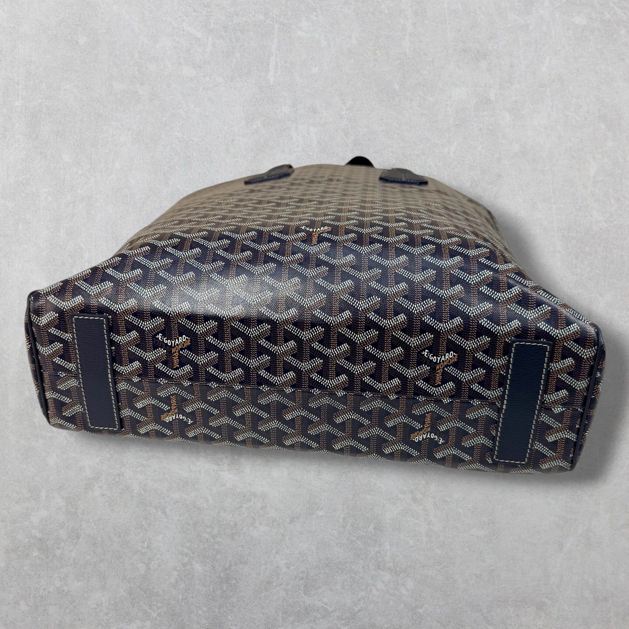 Goyard Goyard Navy Blue Voltaire Tote w/ Sangle MM Strap Size ONE SIZE - 8 Thumbnail