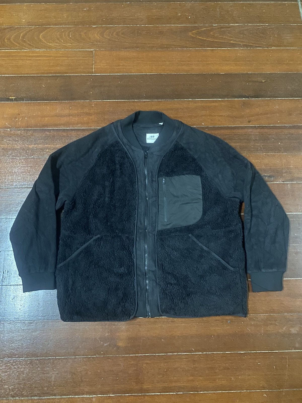 Uniqlo × White Mountaineering UNIQLO WHITE MOUNTAINEERING XL SIZE BLACK PILE FLEECE JACKET Size US XL / EU 56 / 4 - 1 Thumbnail
