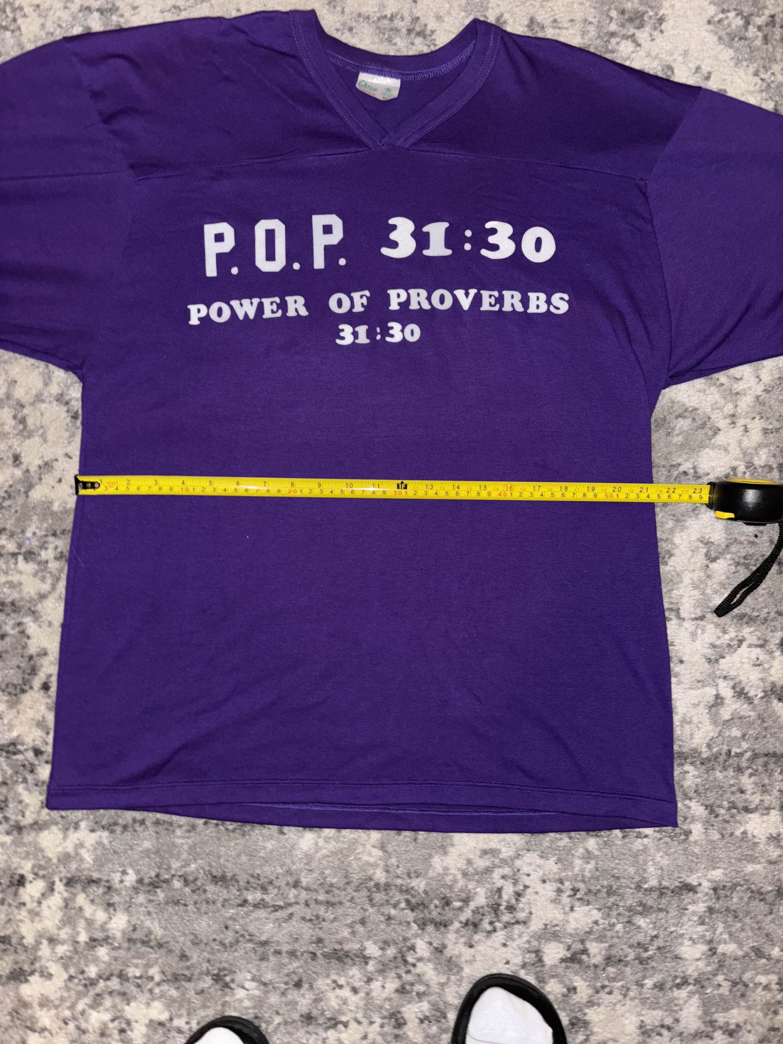 Vintage Vintage 90s Bible Quote Athletic Shirt Size US XL / EU 56 / 4 - 6 Thumbnail