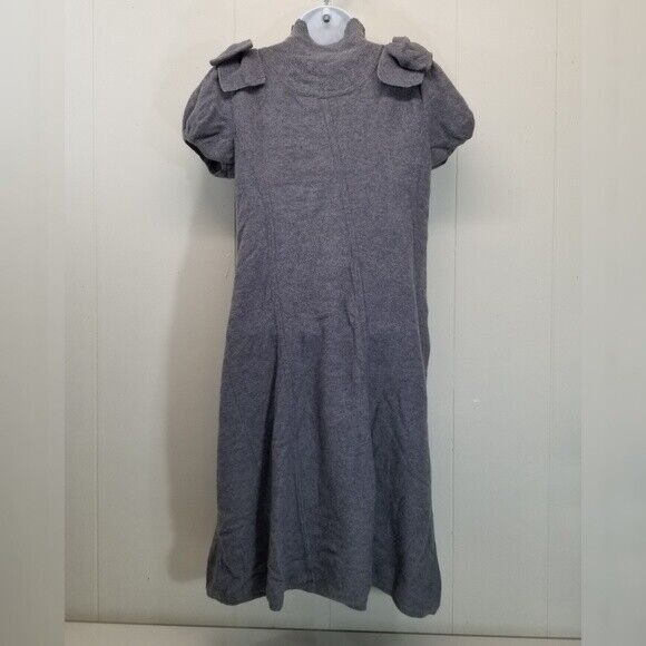 Anthropologie Moth SMALL Gray Jay Wool Sweater Dress Bows Anthropologie Me Size S / US 4 / IT 40 - 3 Thumbnail