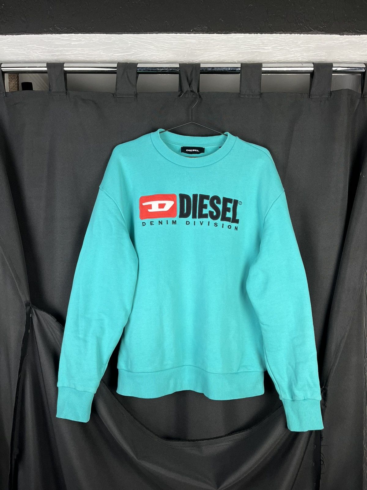 Diesel Diesel denim division turquoise big logo sweatshirt Size US L / EU 52-54 / 3 - 1 Thumbnail