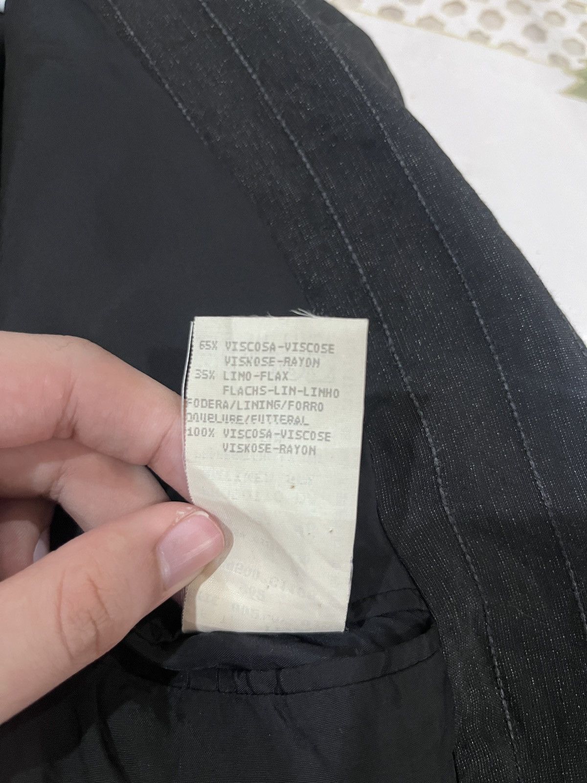 Emporio Armani Vintage Rare 1973 Emporio Armani Stripe Black Men Blazer Size 46S - 10 Thumbnail