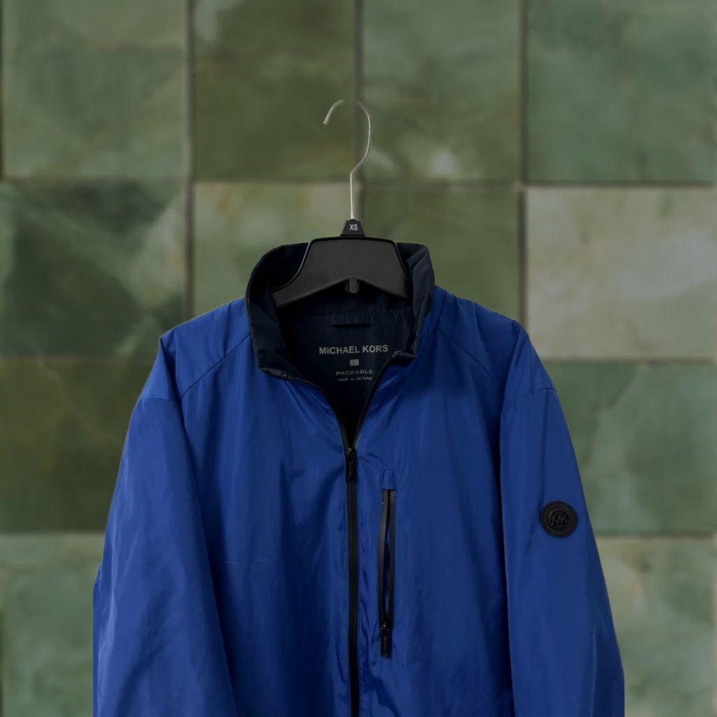 Michael Kors Michael Kors Jacket Mens Large Blue Full Zip Packable Windbreaker Logo L/S Size US L / EU 52-54 / 3 - 1 Thumbnail