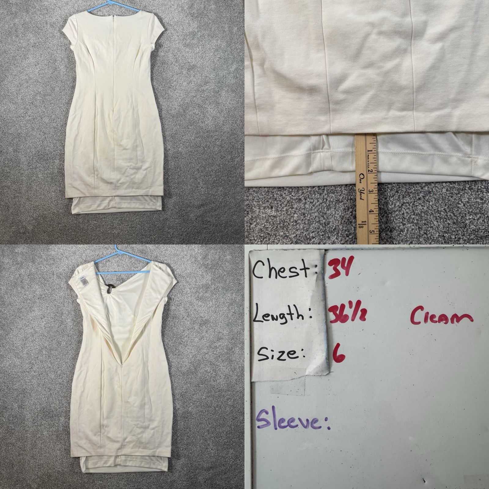 Vintage VINTAGE Cache Dress Short Women 6 White O-Ring Cocktail Going-out Nightclub Bodycon Glam Confident Y2K Spring Summer Fall Size M / US 6-8 / IT 42-44 - 8 Thumbnail