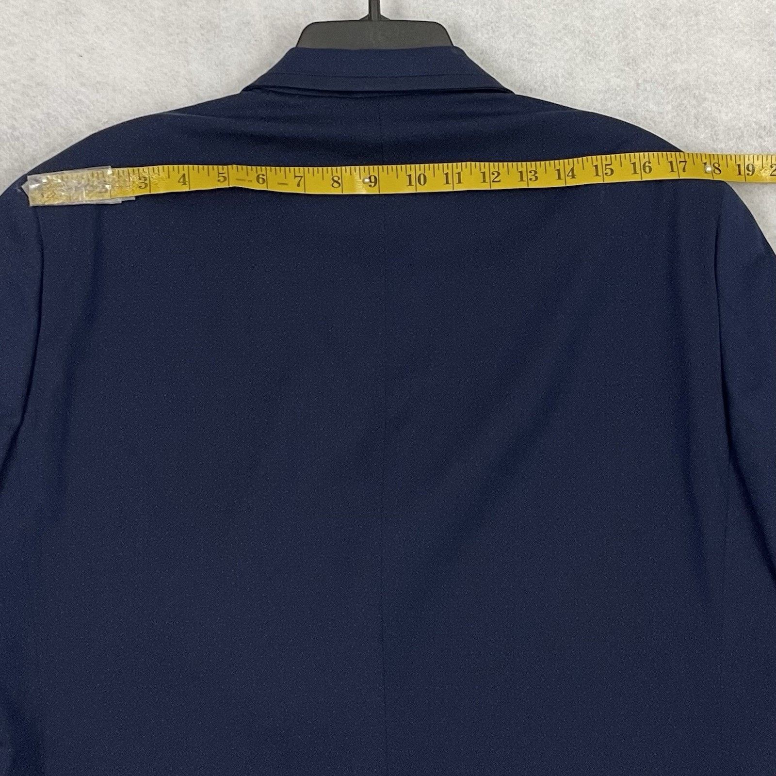 Savile Row Savile Row Co Blazer Mens 40R Blue Slim Fit Stretch 2 Button Size 40R - 7 Thumbnail