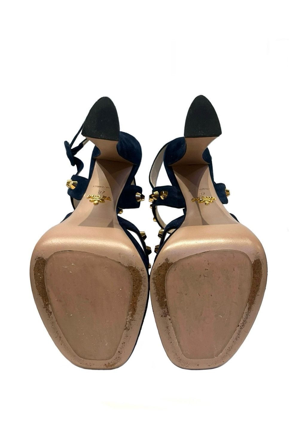 Prada Prada Navy Platform Heels Size US 7 / IT 37 - 5 Thumbnail