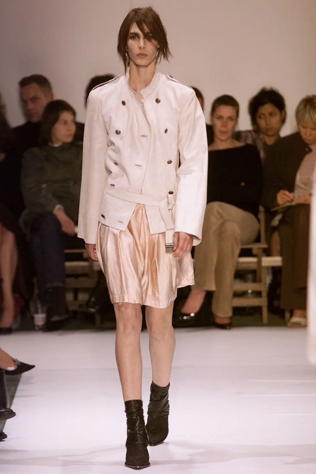Ann Demeulemeester Ann Demeulemeester | SS2002 Crackled Military Leather Jacket Size US S / EU 44-46 / 1 - 3 Thumbnail