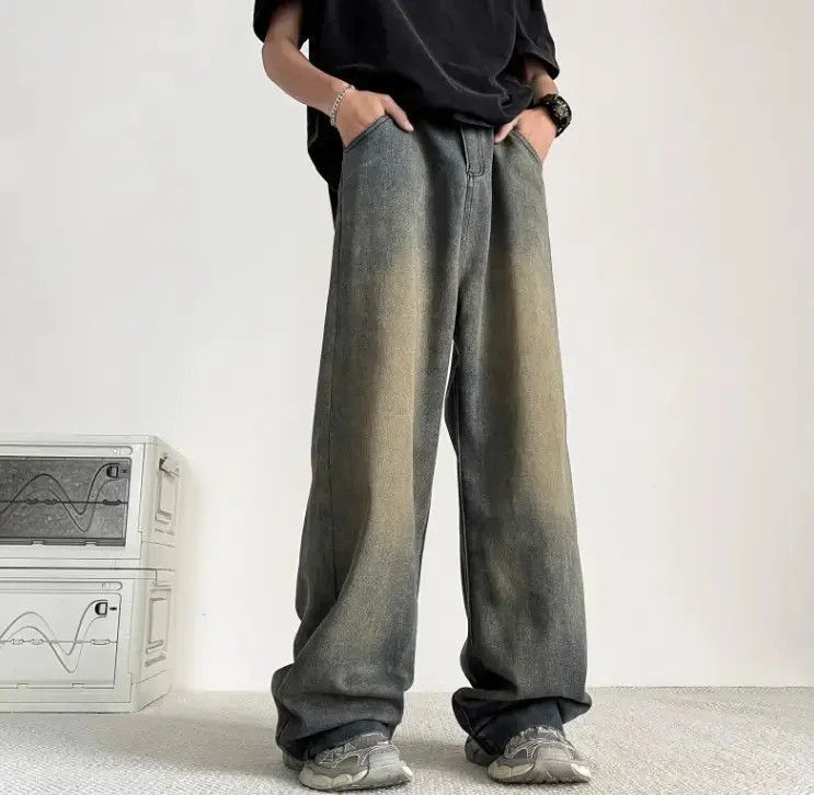 Japanese Brand Straight leg micro flared casual jeans Size US 34 / EU 50 - 5 Thumbnail