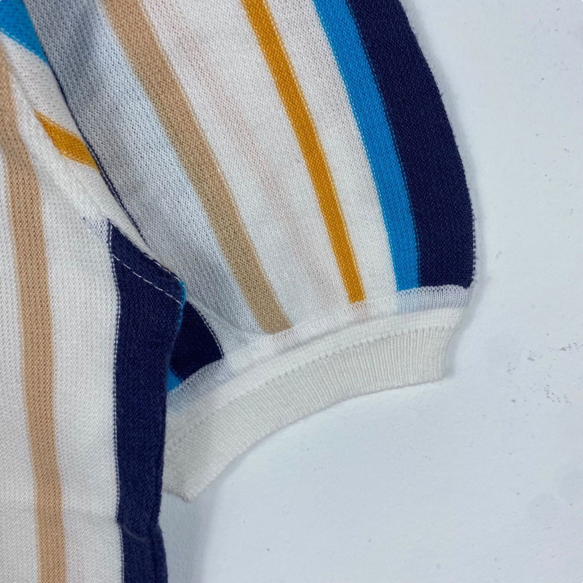 Designer × Roberto Collina Vintage ROBERTO COLLINA Knitted Striped Polo Made In Italy Size US S / EU 44-46 / 1 - 3 Thumbnail