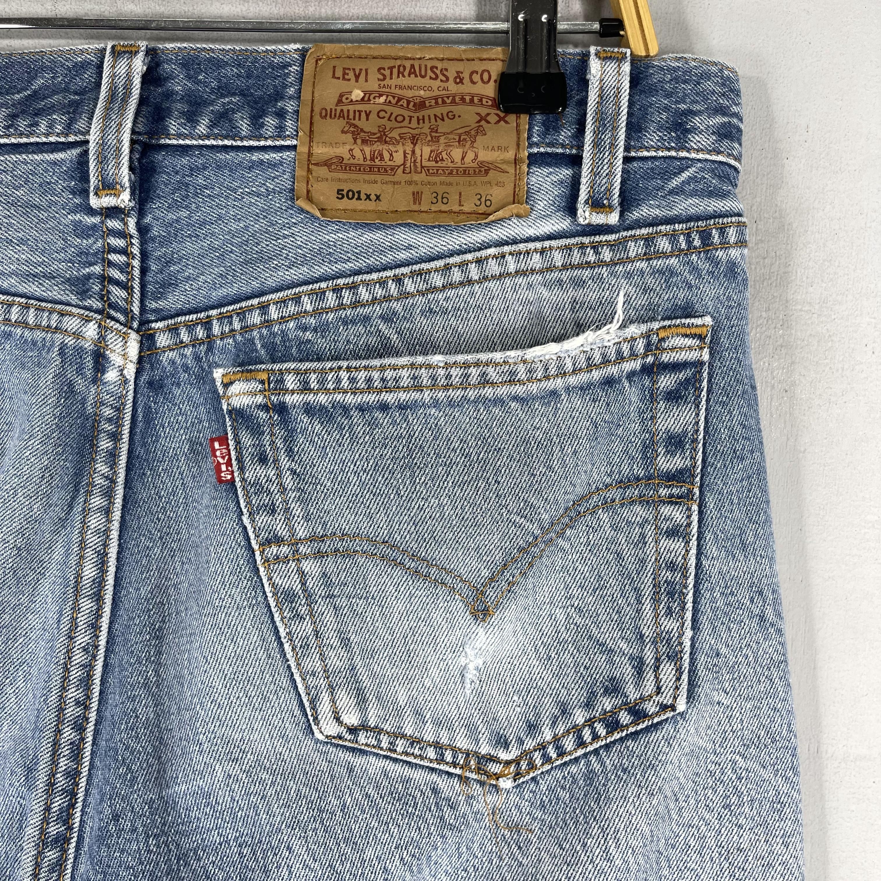 Levi's × Vintage Size 34 Vintage Levis 501xx Distressed Medium Washed Jeans Size US 34 / EU 50 - 11 Thumbnail
