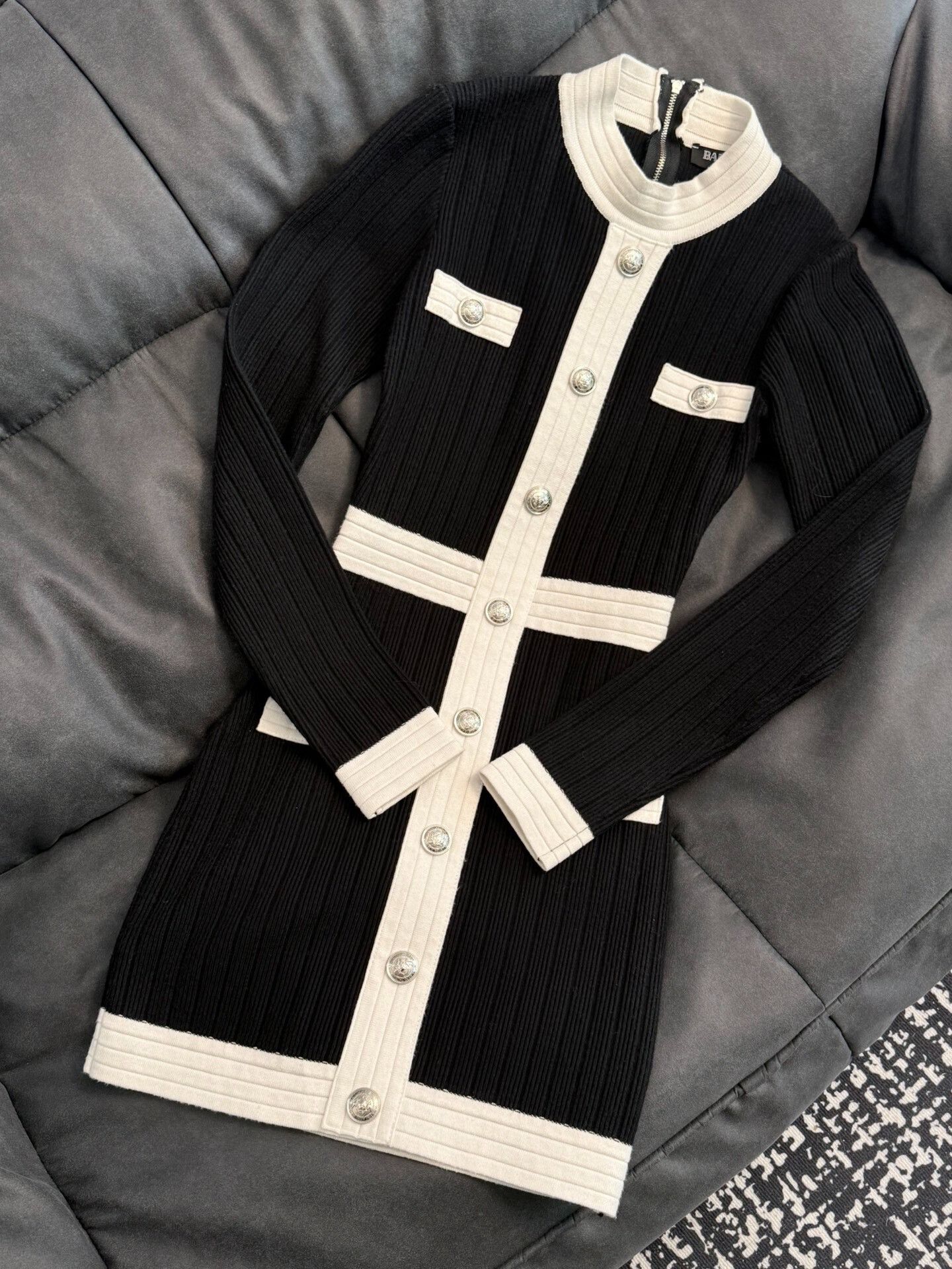 Balmain BALMAIN Fitted Knit Dress L Size L / US 10 / IT 46 - 1 Thumbnail