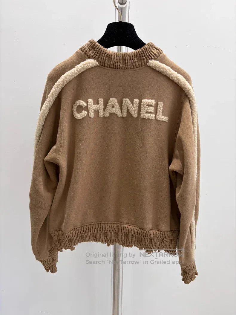 Chanel Chanel Ski series lamb wool stitched sweatshirt Size XS / US 0-2 / IT 36-38 - 2 Thumbnail