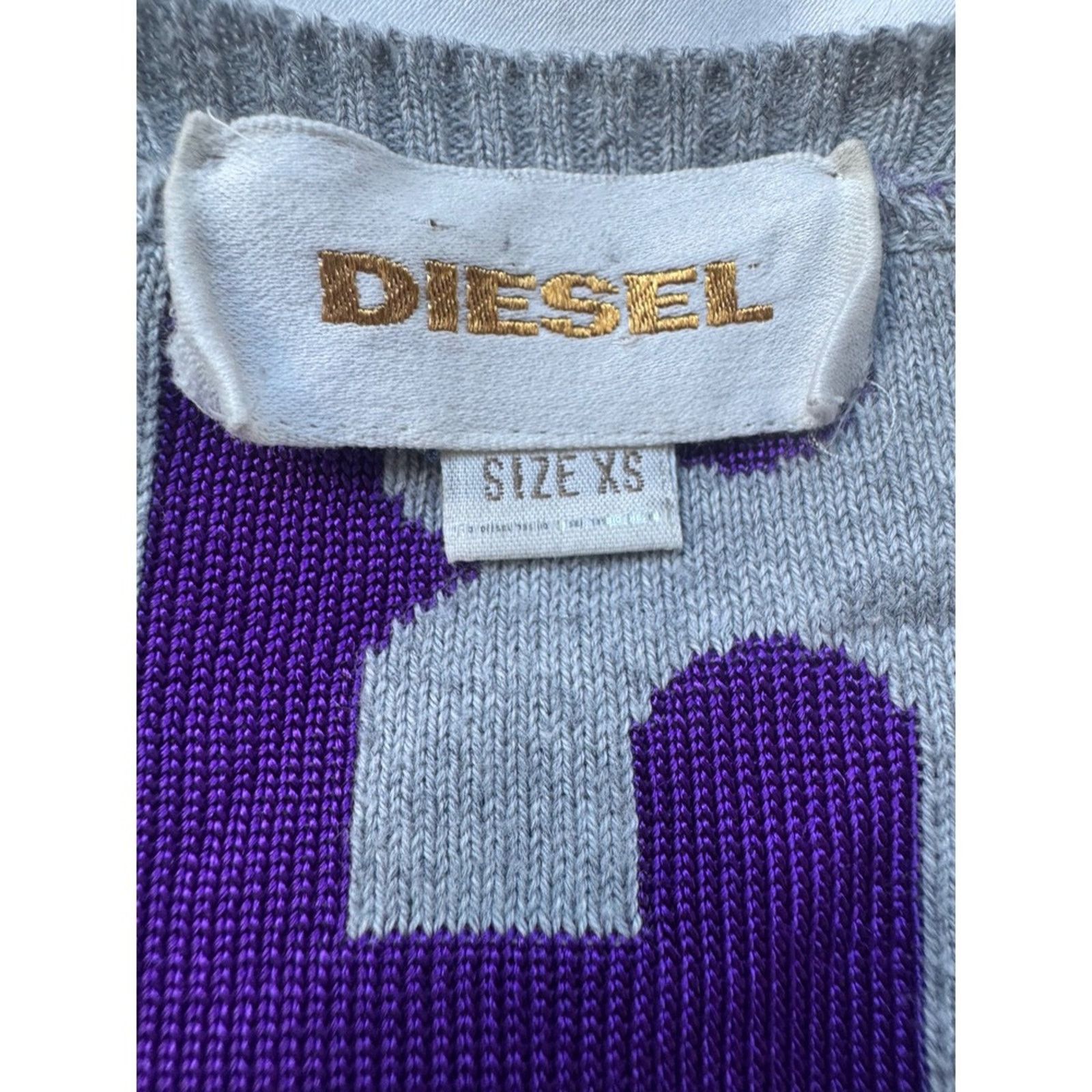 Diesel Diesel All Over Logo Print Long Sleeve Sweater Size XS Size XS / US 0-2 / IT 36-38 - 5 Thumbnail