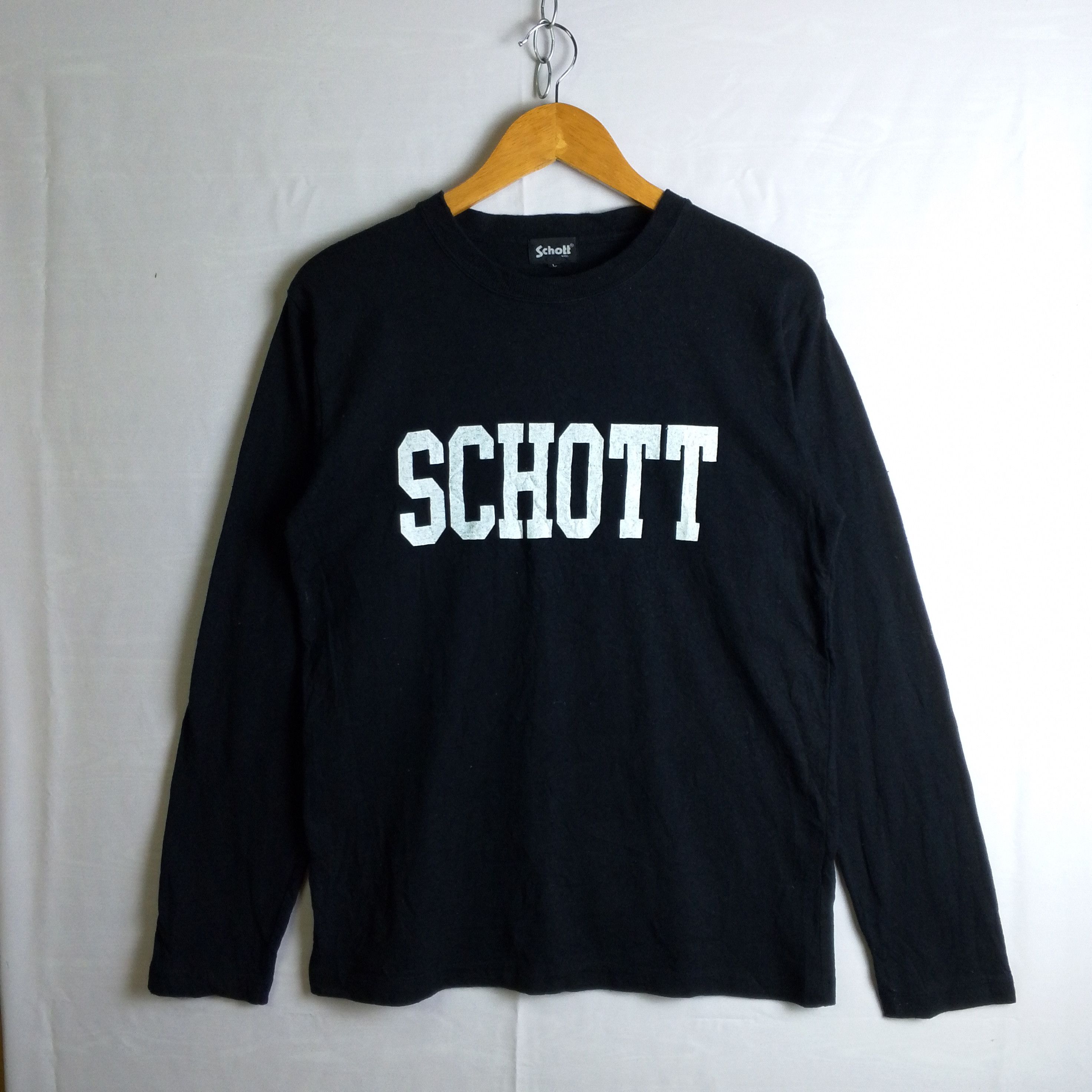 Schott Vintage Schott Long Sleeve Tee Size US M / EU 48-50 / 2 - 1 Thumbnail