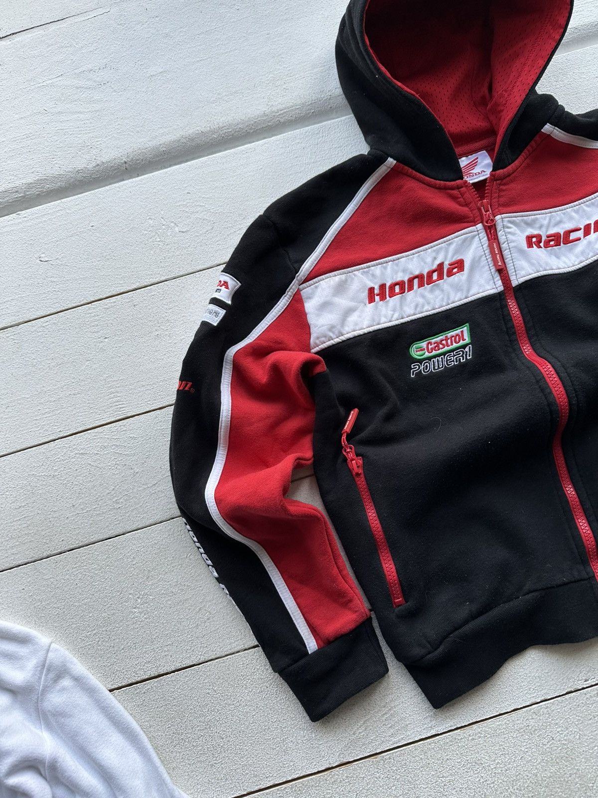 Vintage VNTG🚨RARE Racing HONDA CASTROL AKRAPOVICH ZIP Size M / US 6-8 / IT 42-44 - 2 Thumbnail