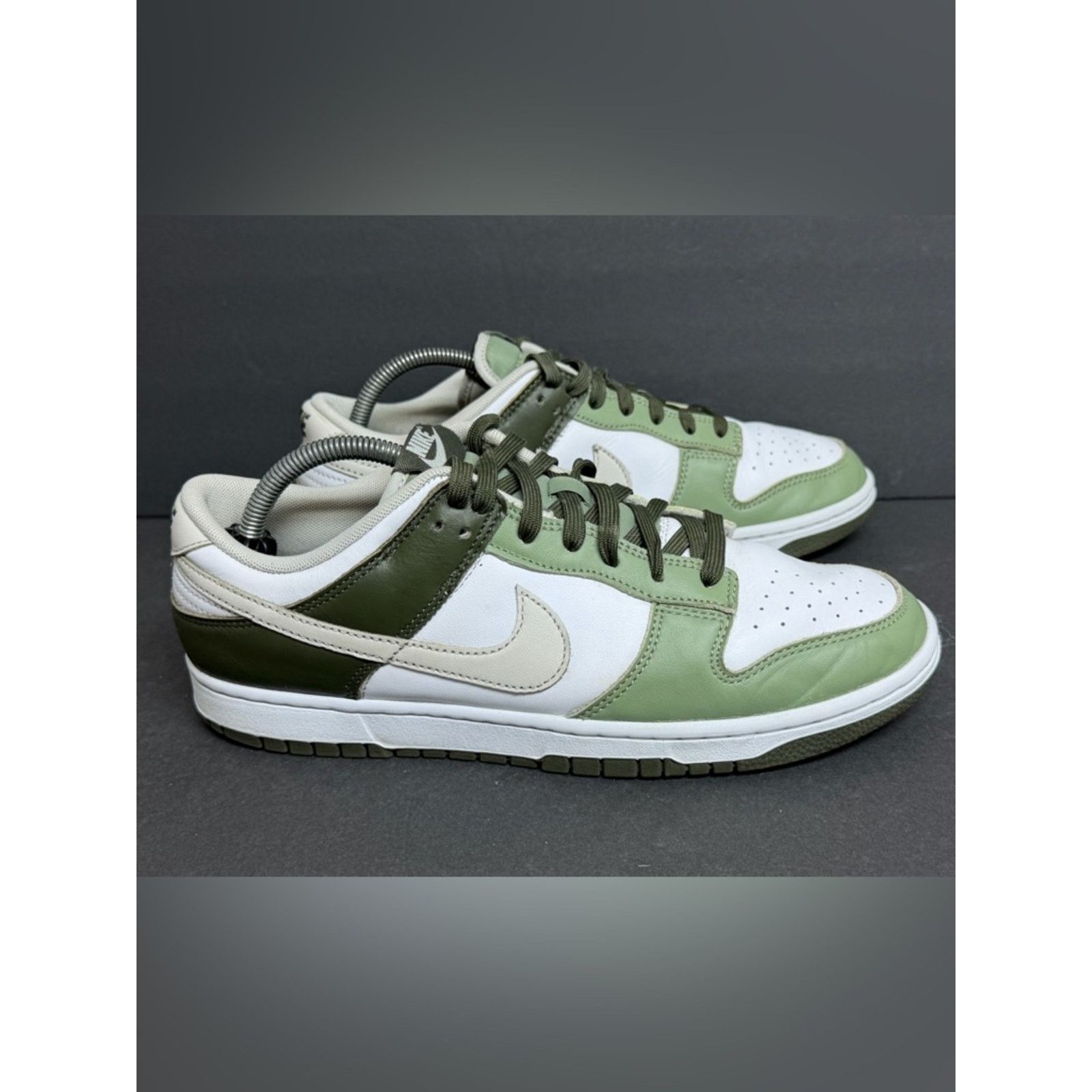 Nike Men’s Size 9.5 Nike Dunk Low Oil Green Cargo Khaki White Size US 9.5 / EU 42-43 - 6 Thumbnail