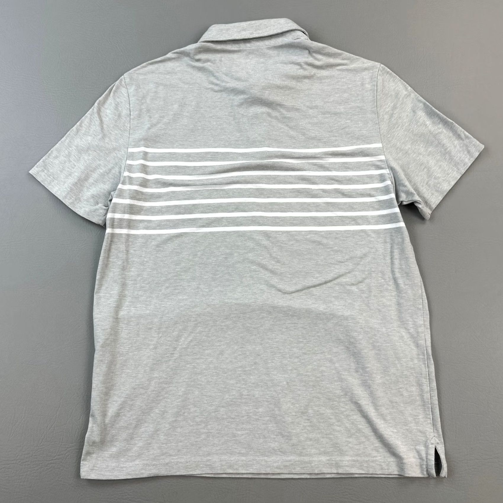 Vineyard Vines Vineyard Vines Edgartown Polo Mens Small Gray Pima Striped Pocket Golf Casual Size US S / EU 44-46 / 1 - 5 Thumbnail