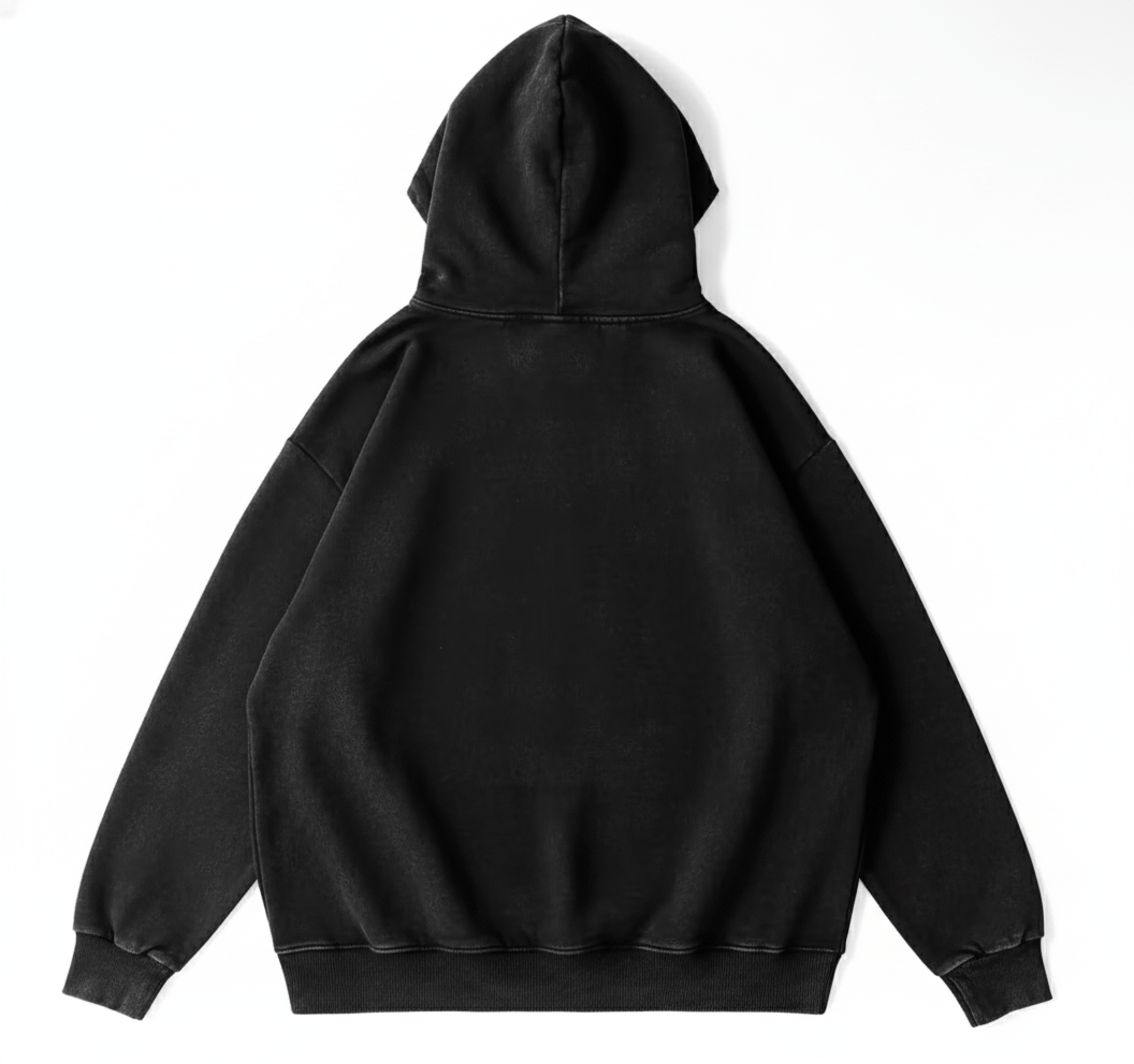 Other High Street Fashion Retro Black Cotton Acid Washed Hoodies Size US XL / EU 56 / 4 - 2 Thumbnail