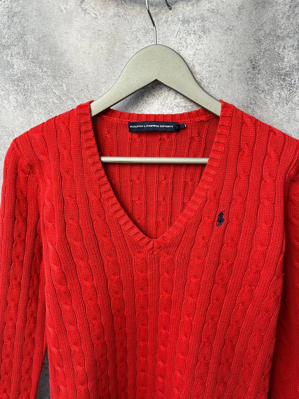 Ralph Lauren Ralph Lauren Sport Vintage Cable Knit V-Neck Sweater Size M / US 6-8 / IT 42-44 - 5 Thumbnail