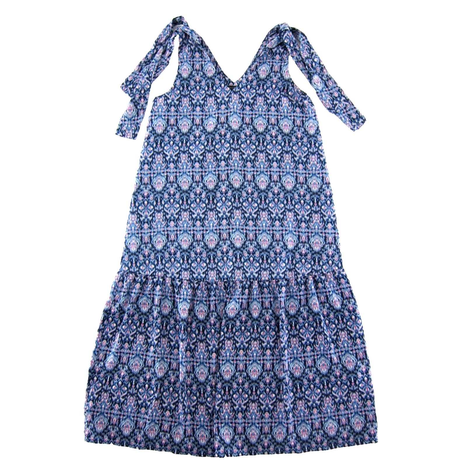 Banana Republic Banana Republic Batik Blue Pink White Tank Dress XS Shirt? Size XS / US 0-2 / IT 36-38 - 2 Thumbnail