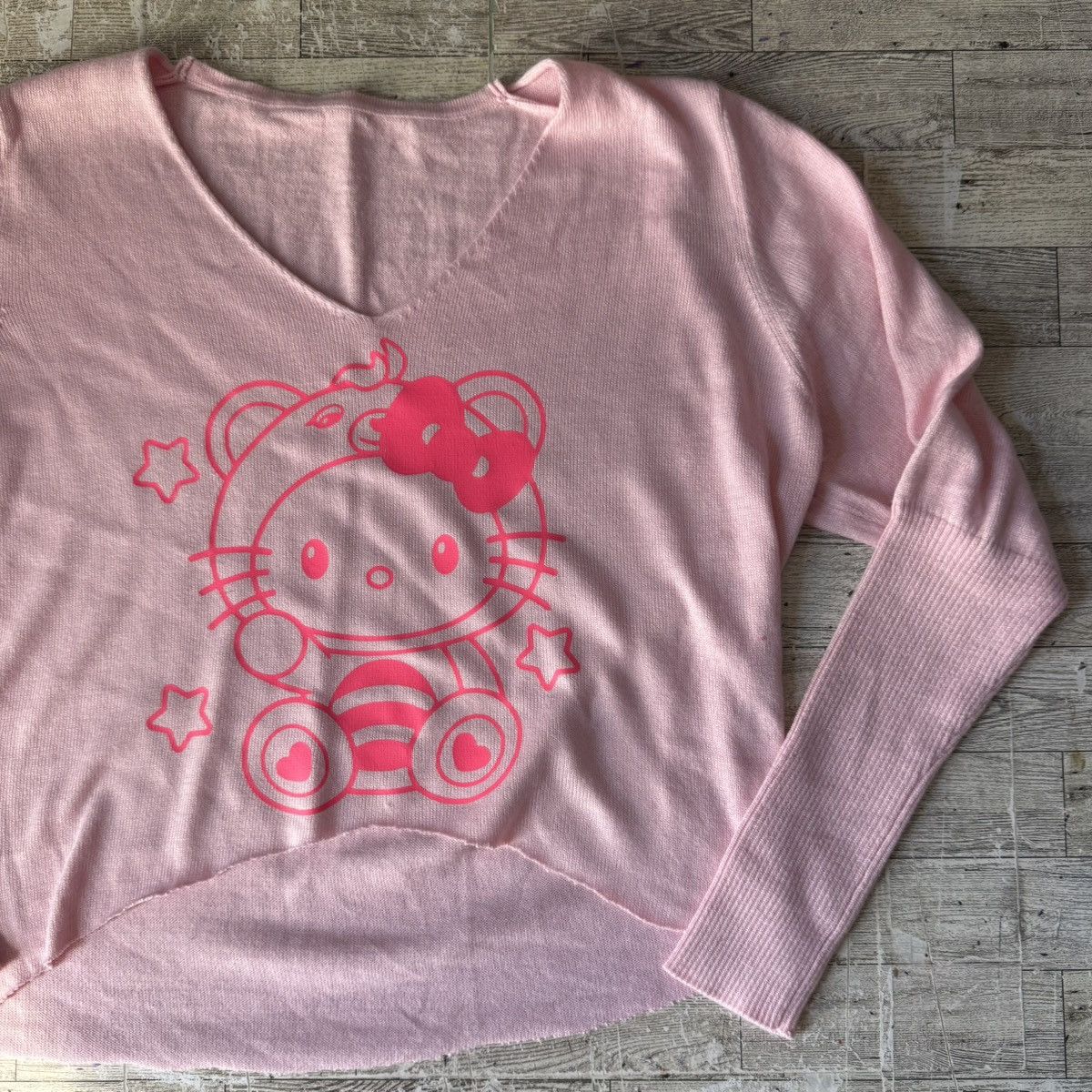 Vintage Carebear X Kitty, Vintage Oversized Cashmere Sweater Size ONE SIZE - 4 Thumbnail