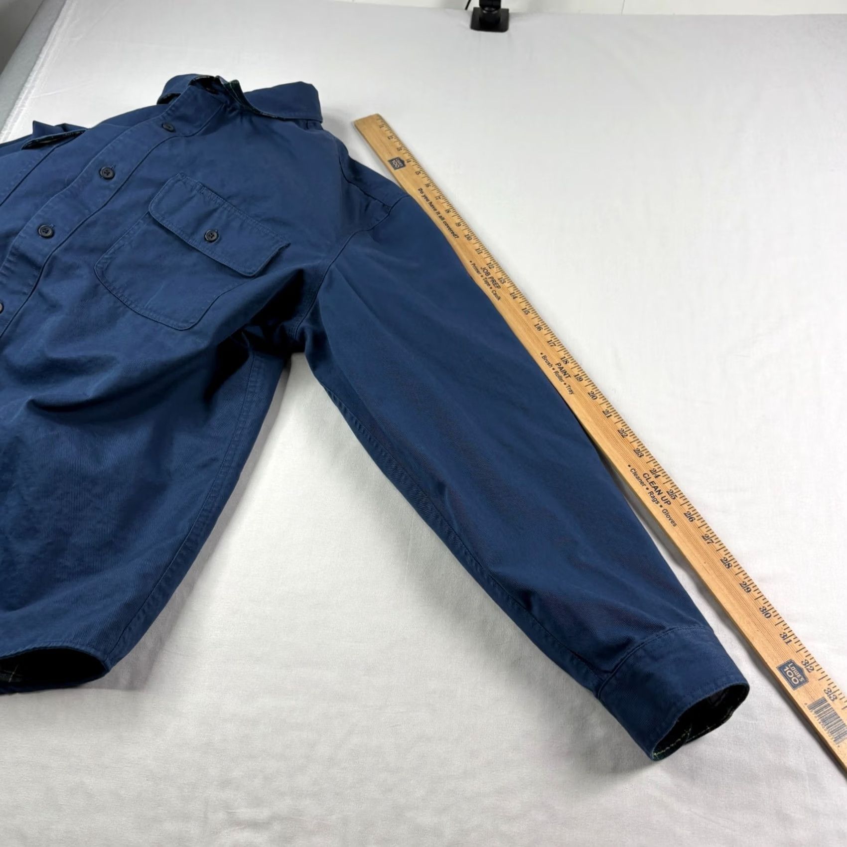 Vintage VINTAGE LL Bean Hurricane Shirt Jacket Mens 2XL Blue Flannel Lined Shacket Button Up Size US XXL / EU 58 / 5 - 6 Thumbnail