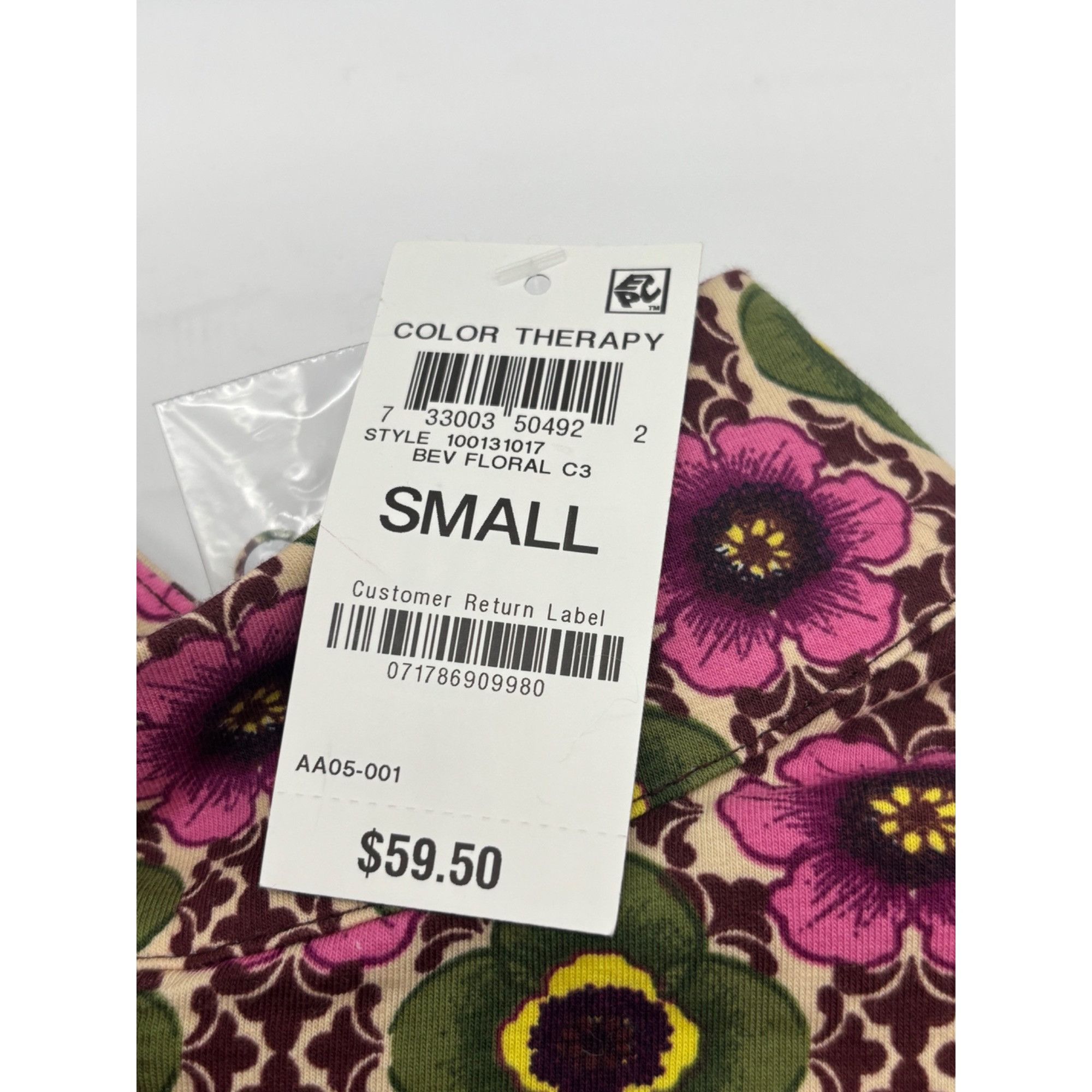 Other INC International Concepts Printed Ruffled Top, Bev Floral, Size S / US 4 / IT 40 - 7 Thumbnail