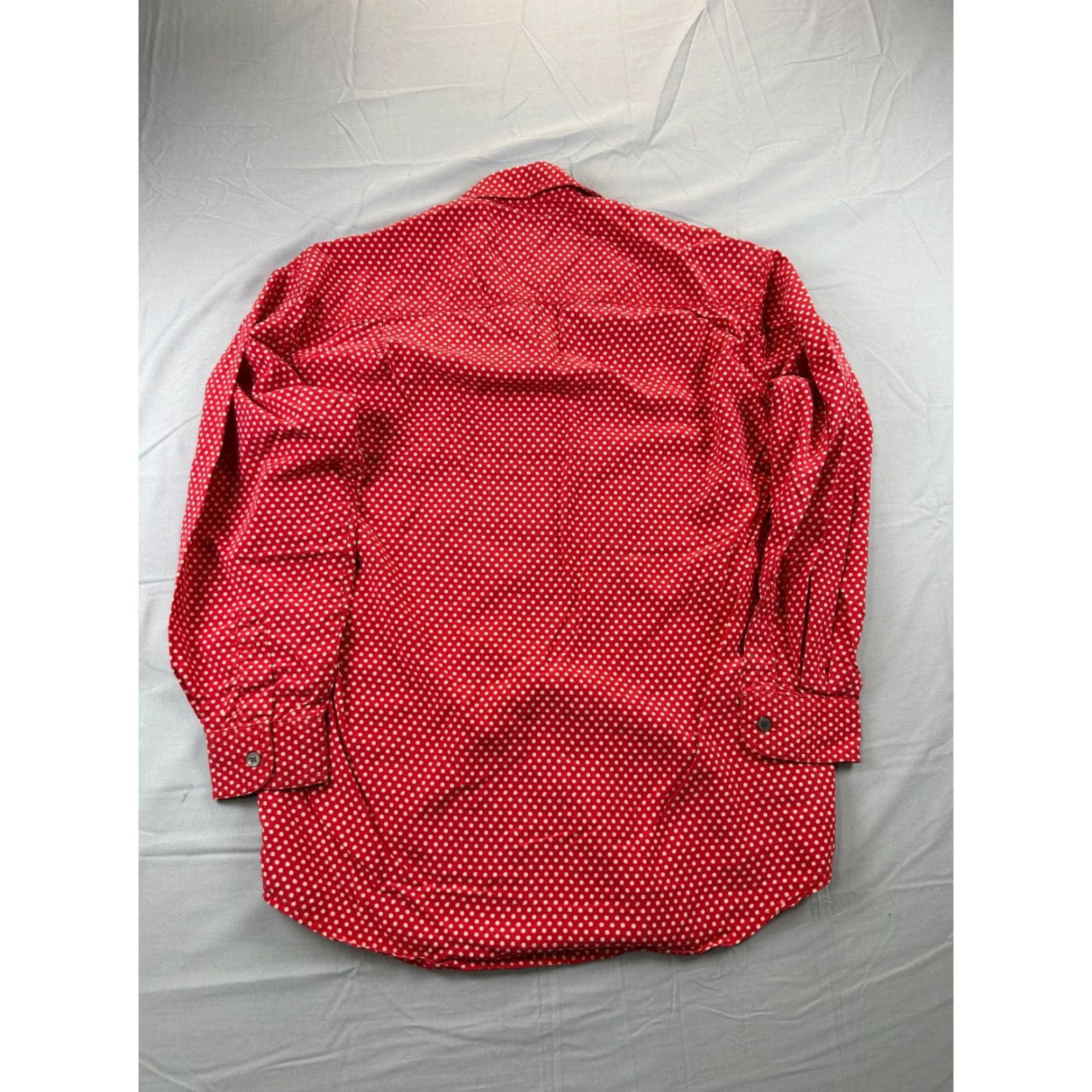 Guess VINTAGE GUESS Button-Up Shirt Women's M Red Polka Dot Long Sleeve Casual Size M / US 6-8 / IT 42-44 - 2 Thumbnail