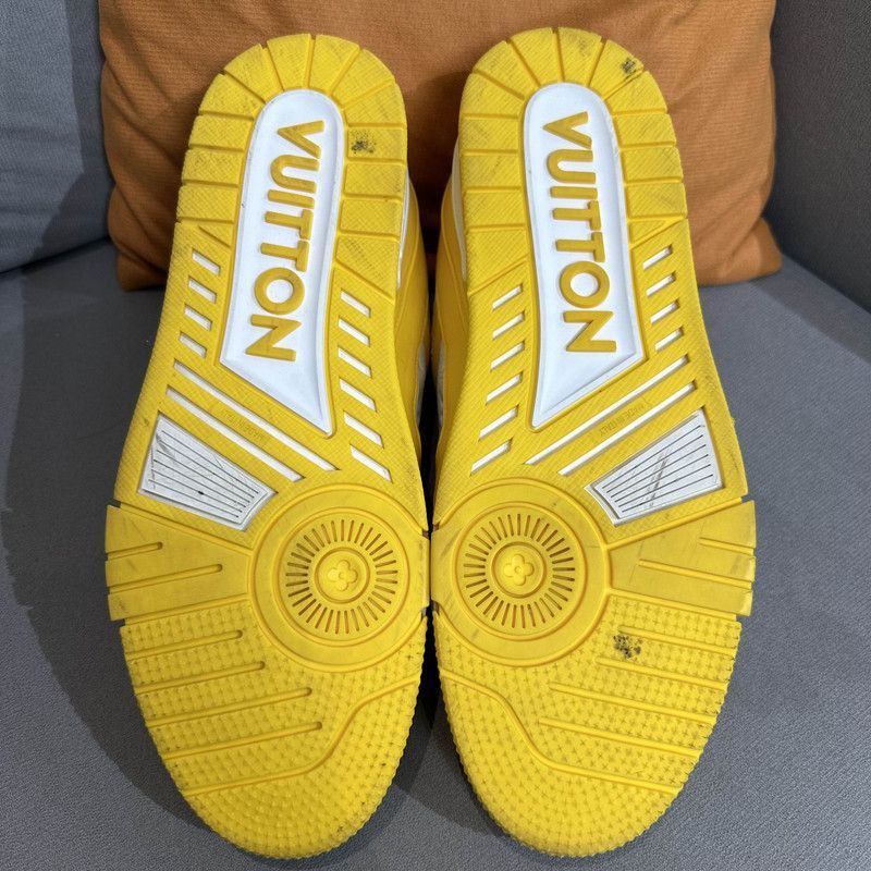 Louis Vuitton Louis Vuitton Yellow Low-Top Fashion Sneakers -2508 Size US 10 / EU 43 - 3 Thumbnail