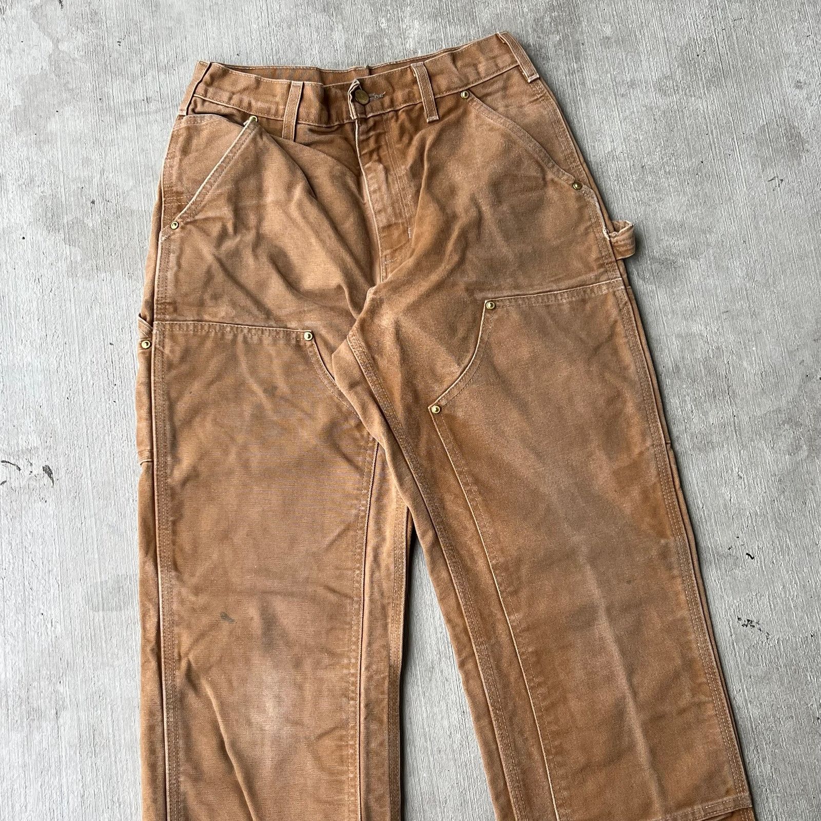 Carhartt × Vintage Carhartt brown double knee work wear carpenter pants Size US 27 - 2 Thumbnail