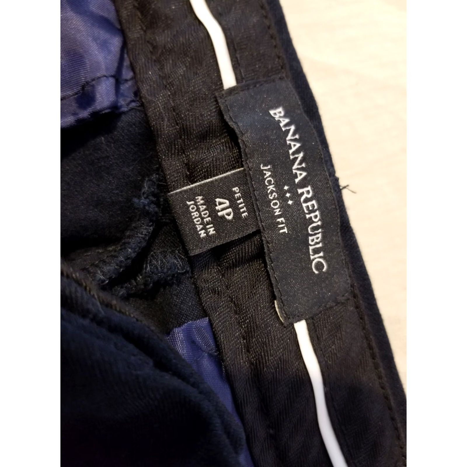 Banana Republic Banana Republic Womens 4P Petite Black Khaki Chino Trouser Pants Size 27" / US 4 / IT 40 - 3 Thumbnail