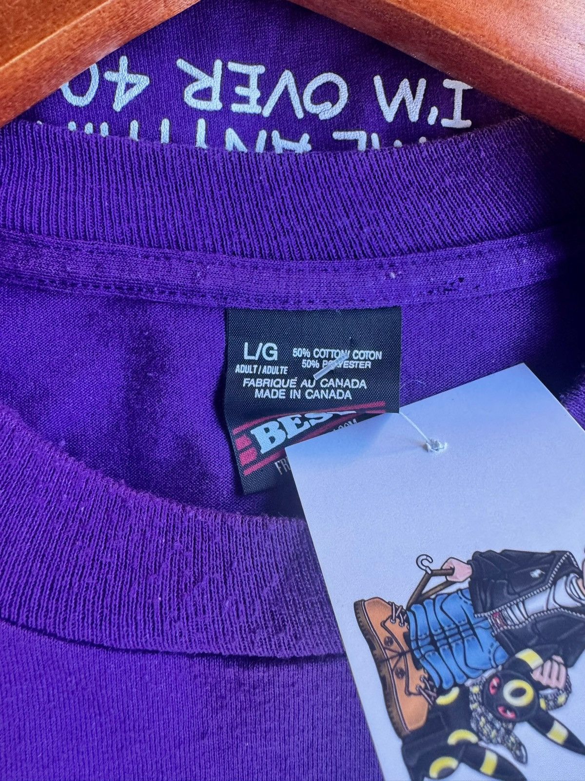 Other × Vintage Crazy Vintage Streetwear Y2K Purple Graphic Size US L / EU 52-54 / 3 - 7 Thumbnail
