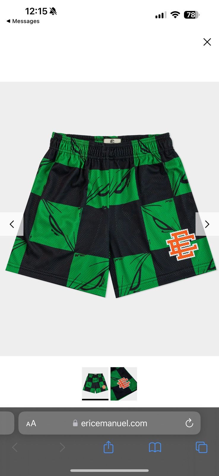 ウェア Eric Emanuel x Matty Boy EE Shorts-green Eric Emanuel x Matty Boy EE Short Green – DISTRICT ONE NY
