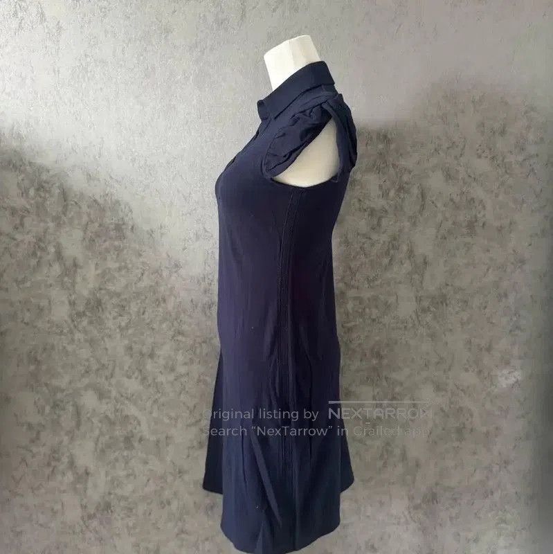 Burberry Burberry Navy Short Sleeve Dress for Women. Size M / US 6-8 / IT 42-44 - 4 Thumbnail