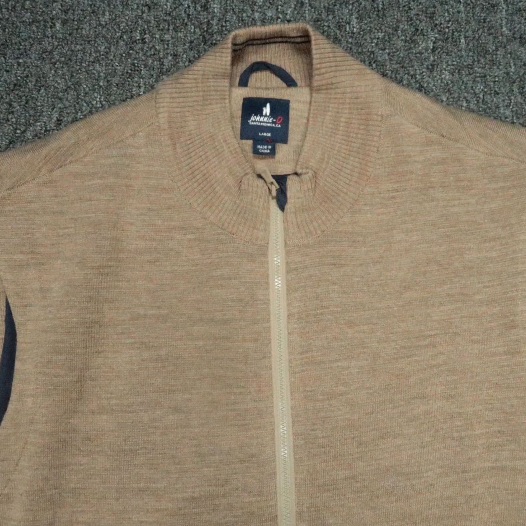 johnnie-O VINTAGE Johnnie O Vest Men Large Birch Brown Garrison Merino Wool Full Zip Sweater Lined Size US L / EU 52-54 / 3 - 2 Thumbnail