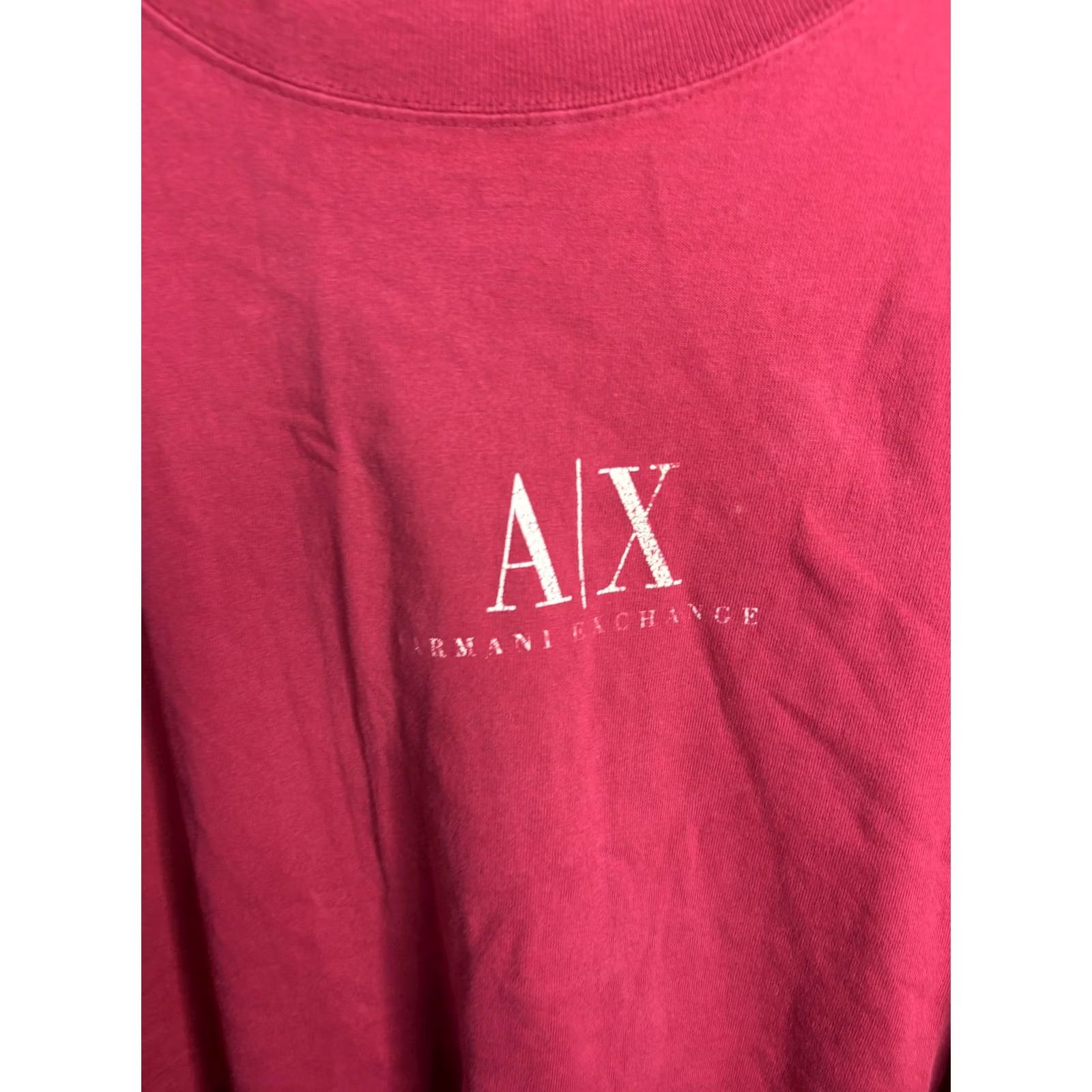Vintage VTG Armani Jeans Shirt Mens XL Red A|X Armani Exchange Logo Tee T-Shirt Size US XL / EU 56 / 4 - 2 Thumbnail