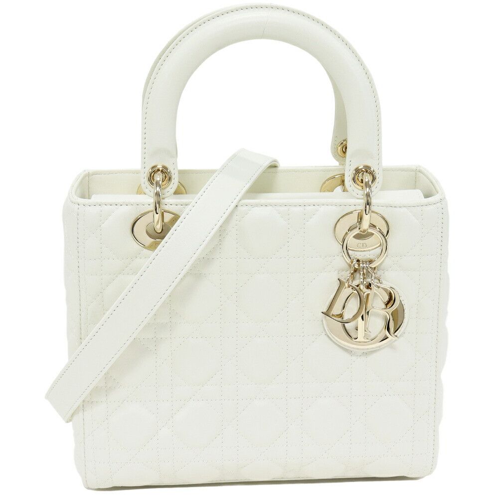 Dior Dior Christian Dior Lady Dior Lambskin 2way bag Leather Shoulder Bag M05650NGE_M030 DUTY FREE for USA Size ONE SIZE - 1 Thumbnail