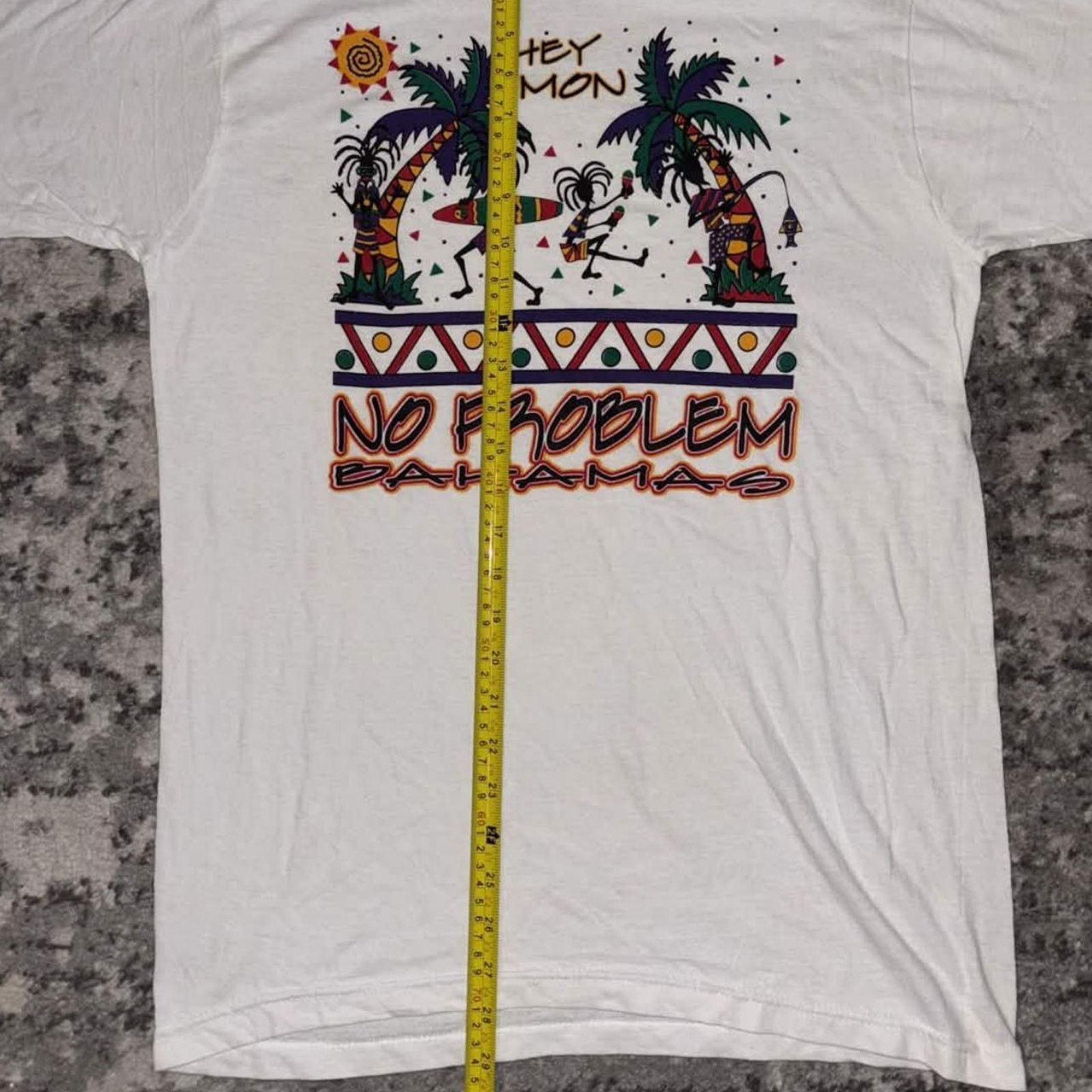 Other Vintage 90s Bahamas Hey Mon, No Problem Tourist Tee Size US M / EU 48-50 / 2 - 7 Thumbnail