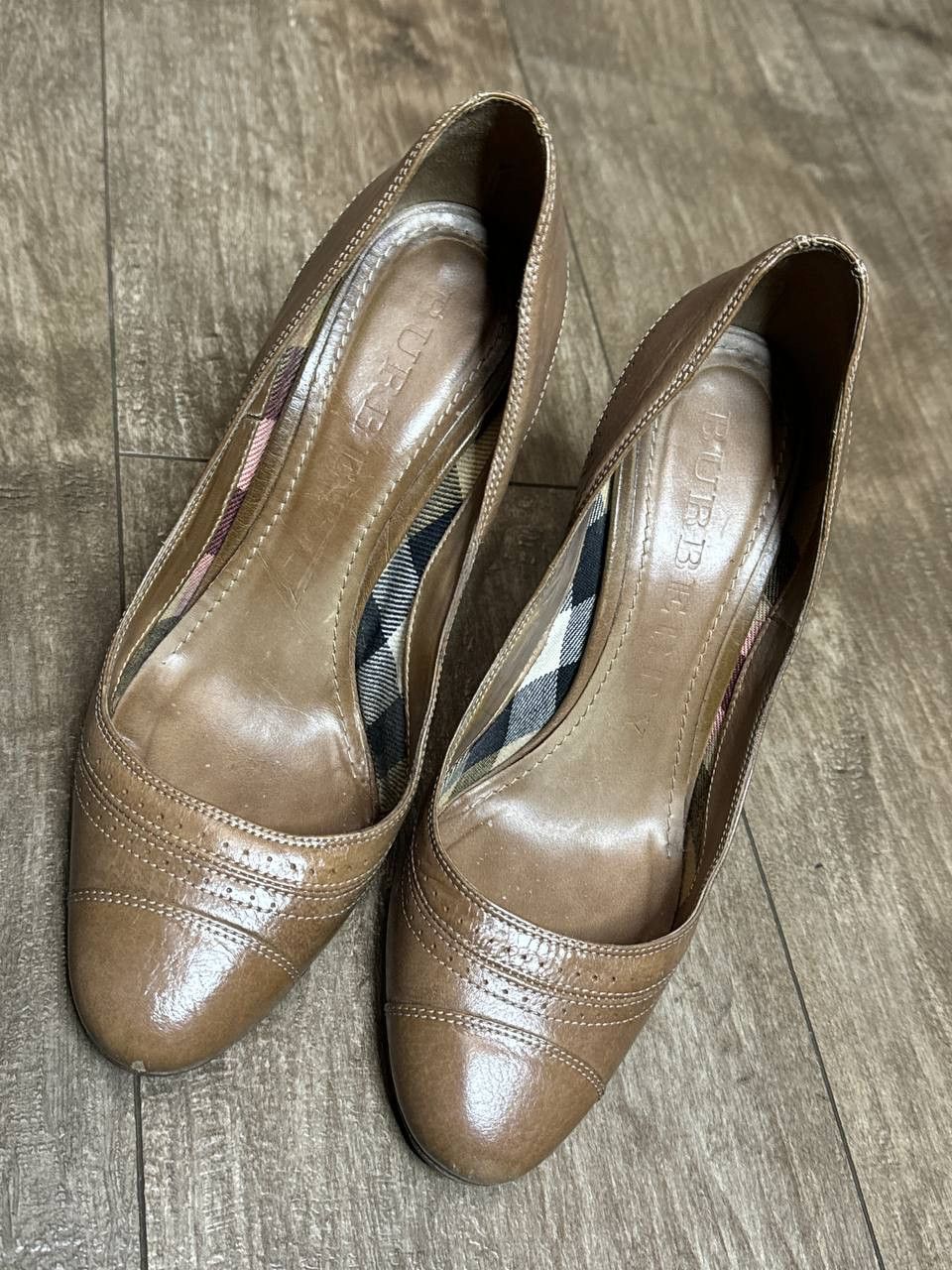 Burberry × Vintage Burberry leather shoes vintage Size US 8.5 / IT 38.5 - 4 Thumbnail