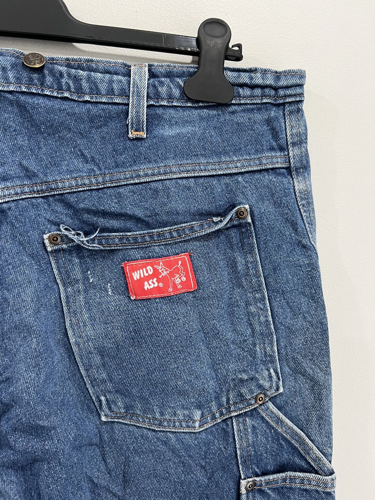 Vintage Vtg Wild Ass Denim Double Knee Jeans Pants 38x30 workwear Size US 38 / EU 54 - 4 Thumbnail
