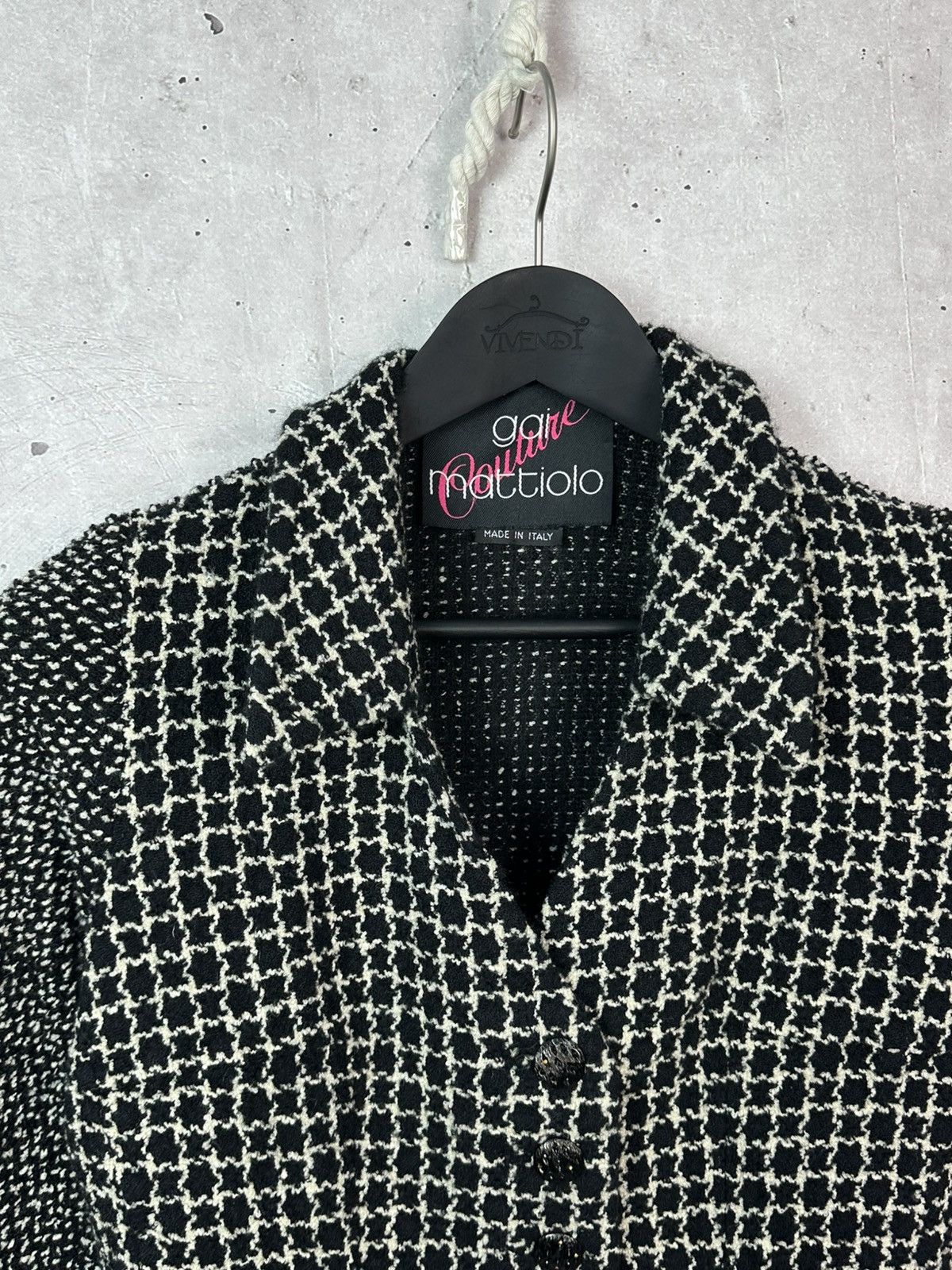 Other Gai Mattiolo Couture Made in Italy Wool Tweed Blazer Jacket Size M / US 6-8 / IT 42-44 - 6 Thumbnail