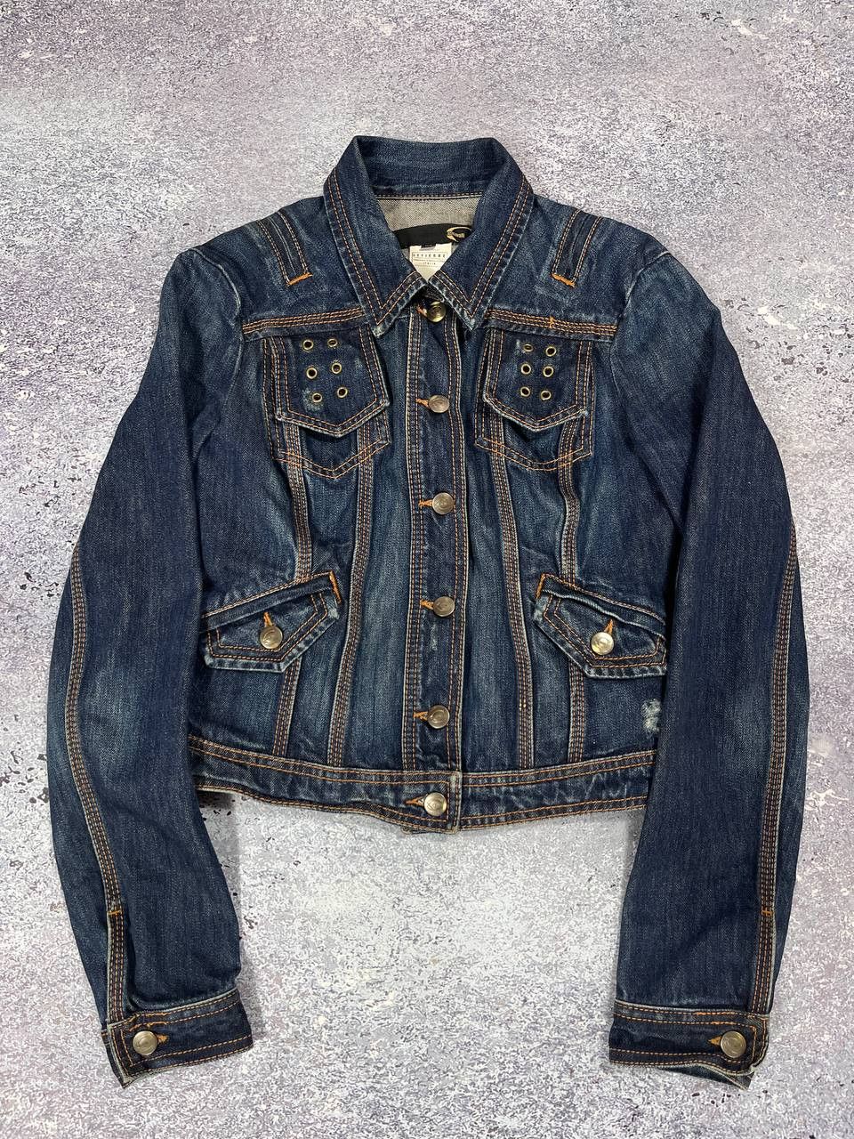 Roberto Cavalli Roberto Just Cavalli Vintage Blue Denim Jean Jacket size XS Size XS / US 0-2 / IT 36-38 - 6 Thumbnail
