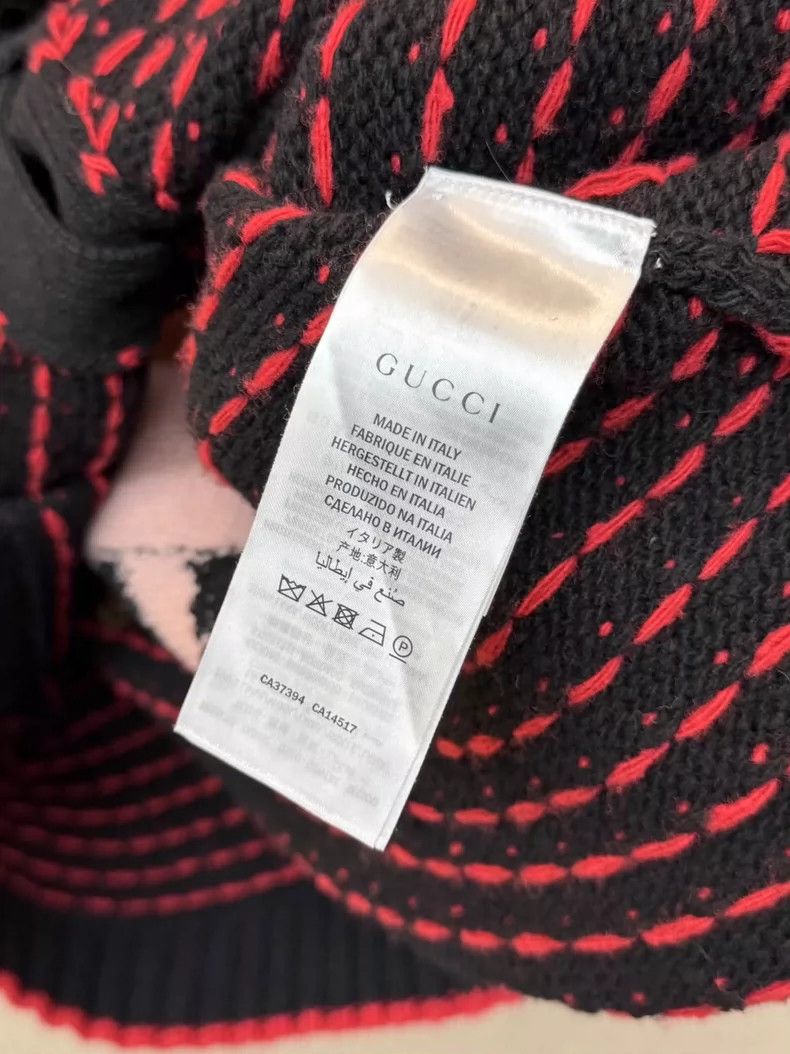 Gucci Gucci Lamb pattern wool knitted cardigan 2503-Nextarrow Size US XXL / EU 58 / 5 - 4 Thumbnail