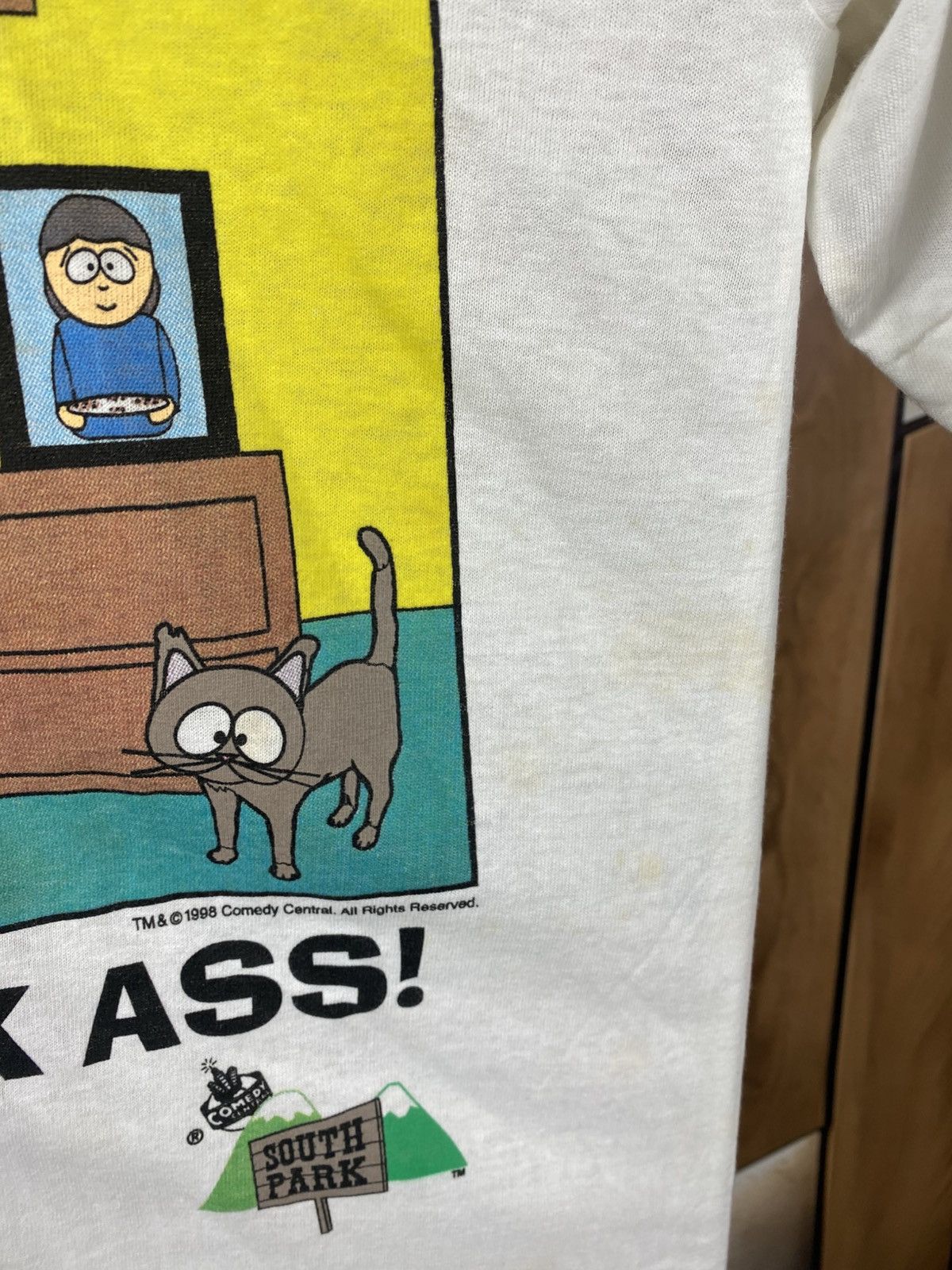 Vintage 🛏️Vintage 1998 T-Shirt South Park CARTOONS KICK ASS! VTG Tee Size US M / EU 48-50 / 2 - 10 Thumbnail