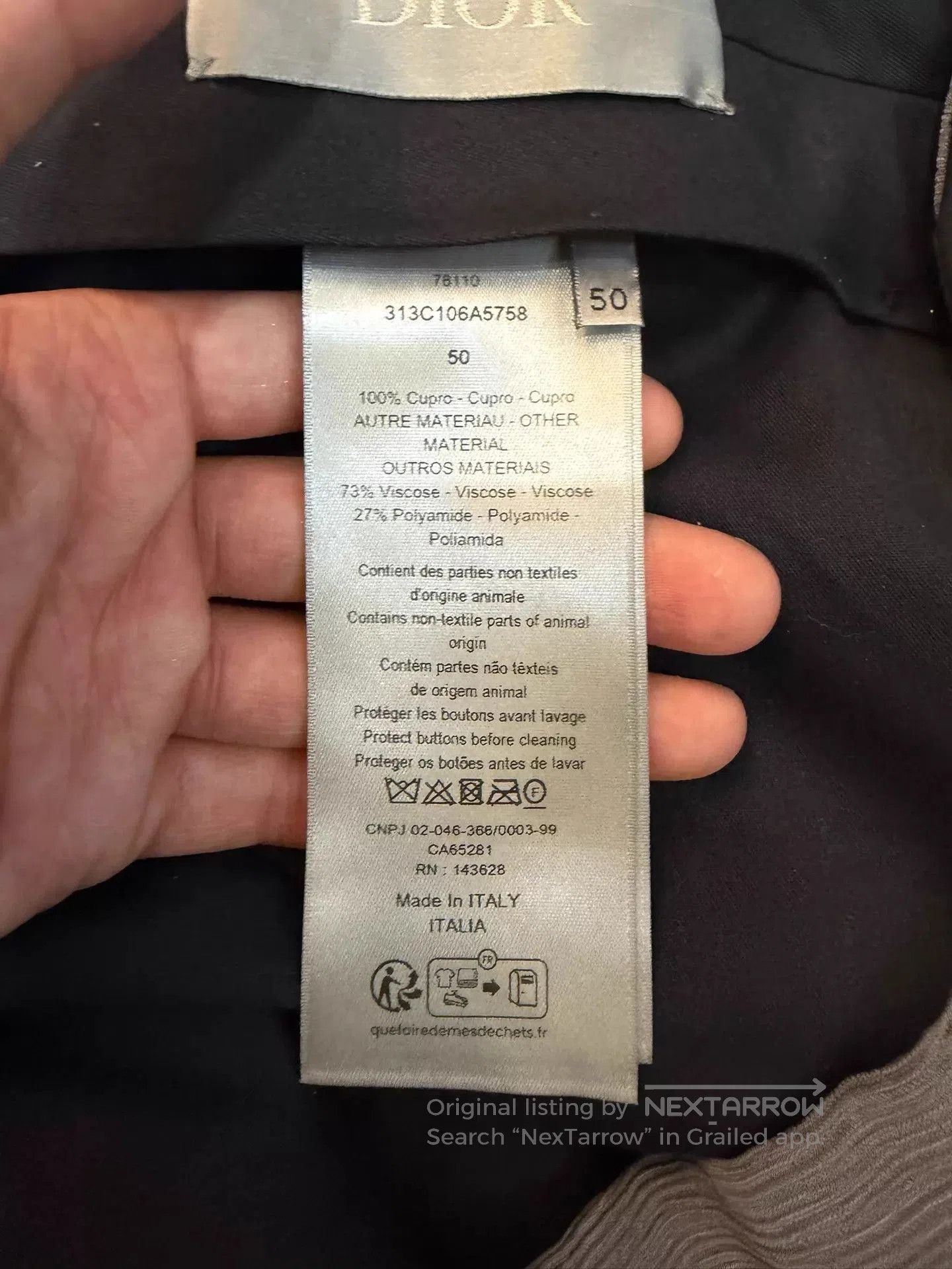Dior Black Casual Patterned Pants Size 34. Size US 34 / EU 50 - 4 Thumbnail