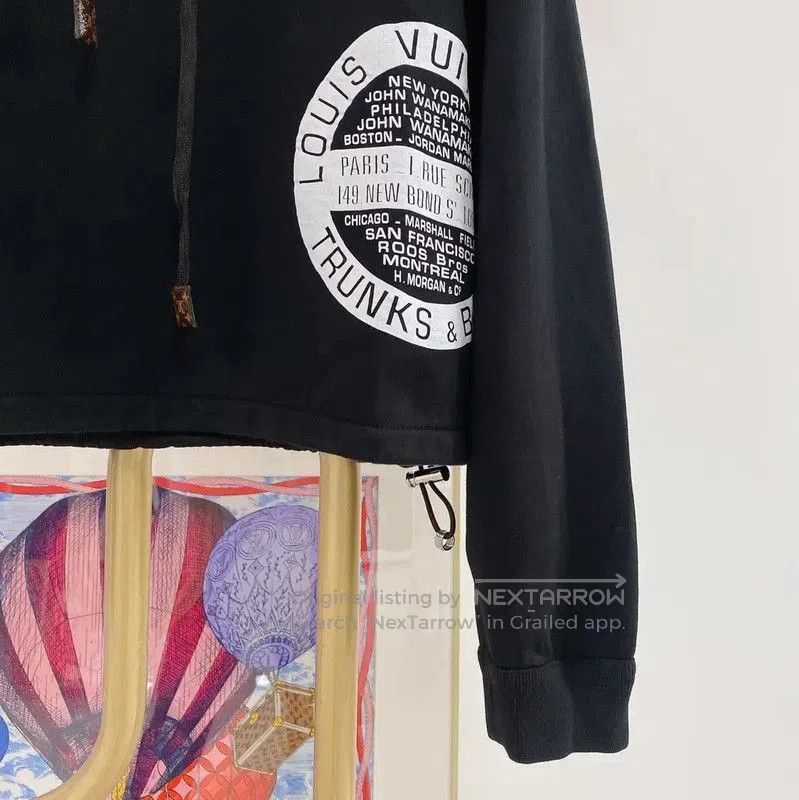 Louis Vuitton Louis Vuitton Black Cotton Logo Hoodie for Women . Size XS / US 0-2 / IT 36-38 - 4 Thumbnail