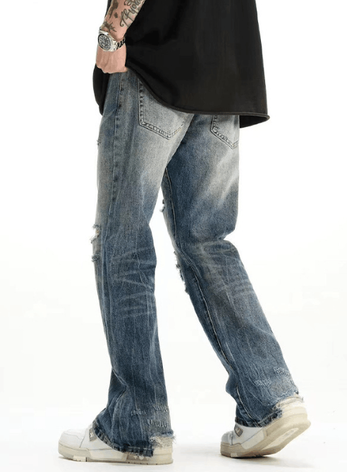 Japanese Brand × Jean American high street cool ripped jeans for men Size US 32 / EU 48 - 4 Thumbnail